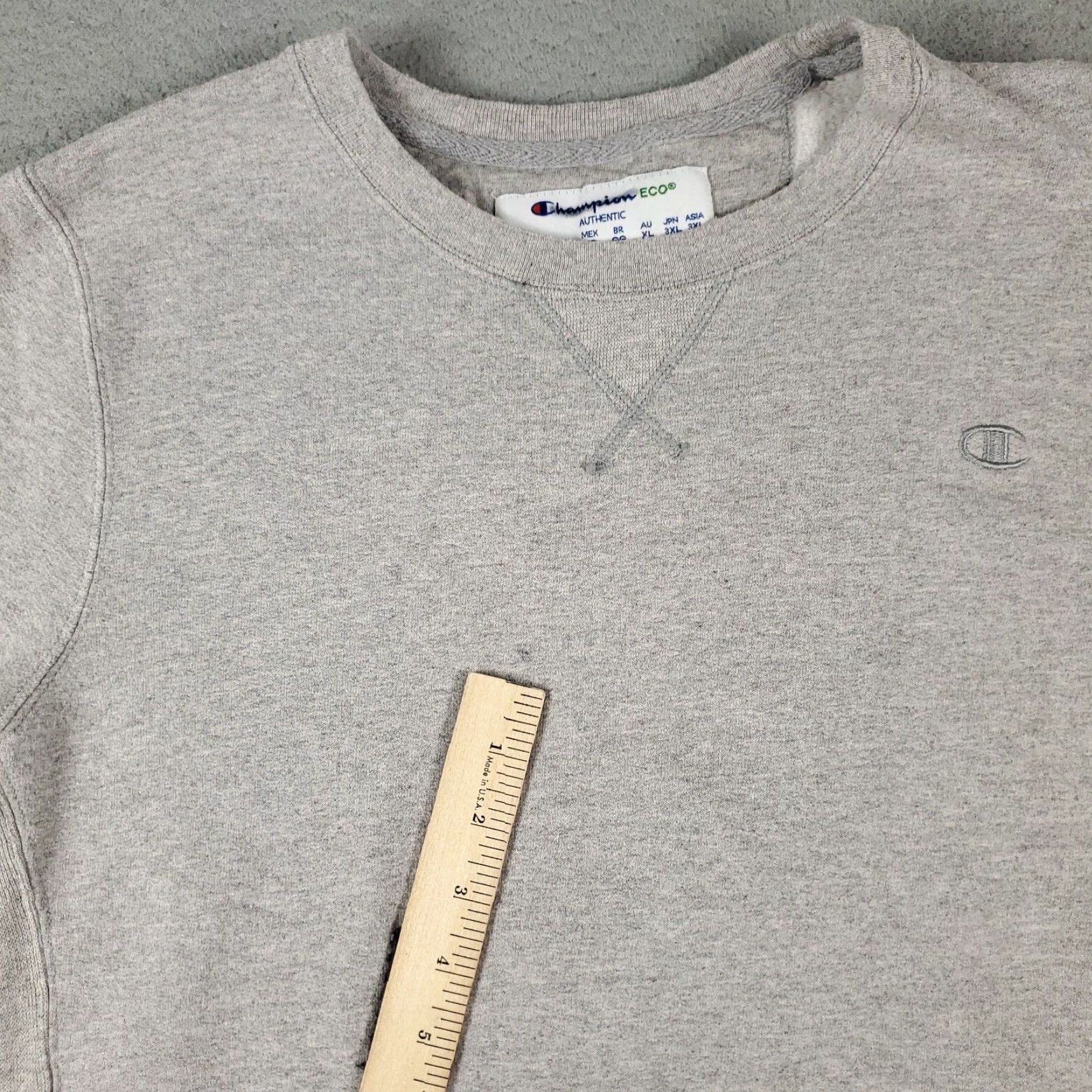 Champion Champion Gray Pullover Sweater Mens Large Long Sleeve Crew Neck Fleece Size US L / EU 52-54 / 3 - 6 Thumbnail