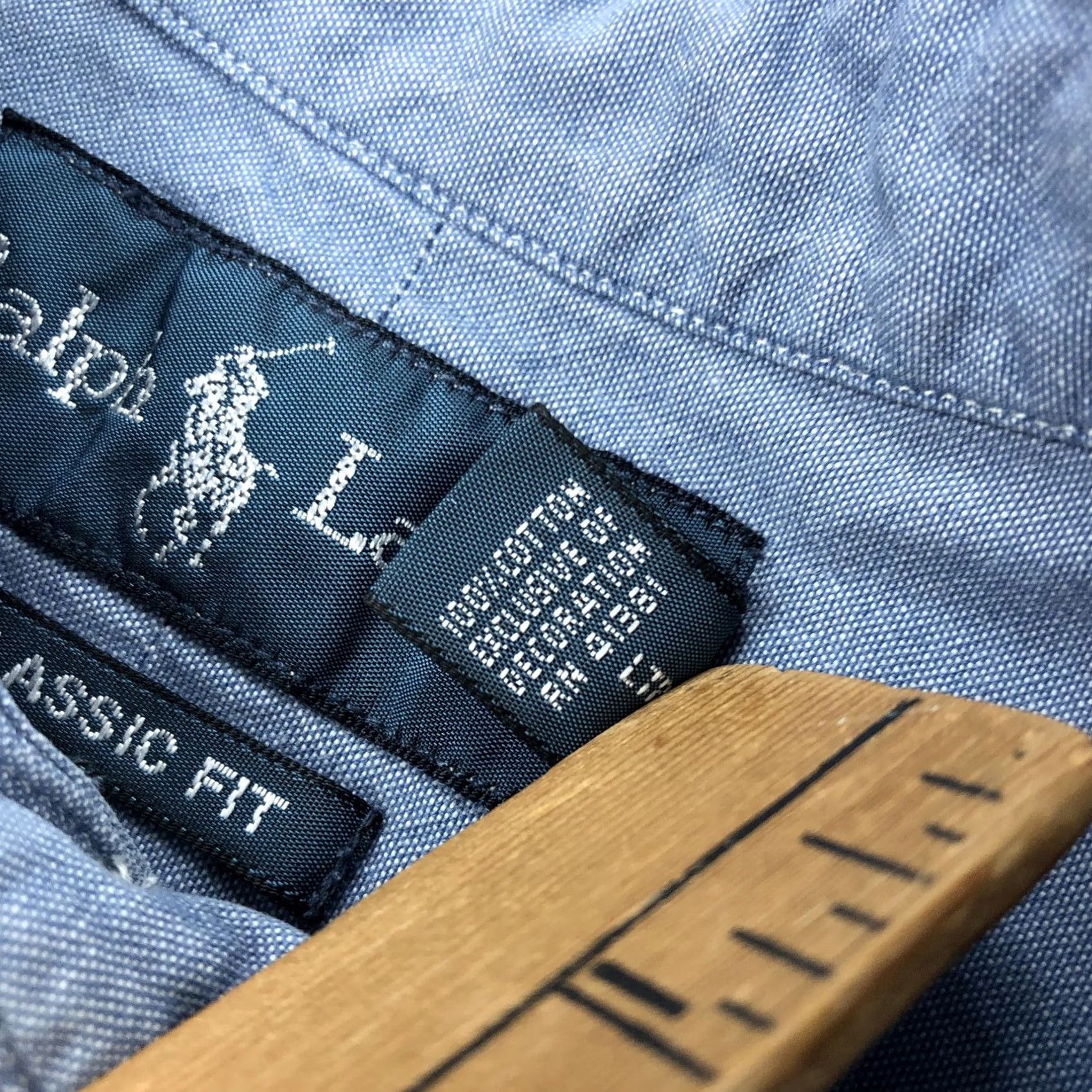 Ralph Lauren VINTAGE Ralph Lauren Shirt Polo Pony Button-Down 2XLT Tall Blue Chambray Men Size US XXL / EU 58 / 5 - 7 Thumbnail