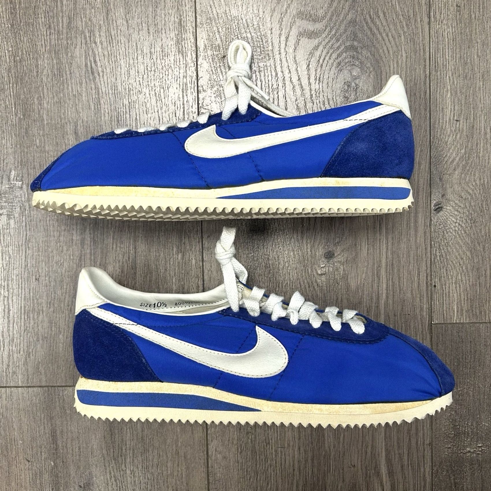 Nike VINTAGE Nike Cortez Blue Made In Taiwan 1980s NBC Sports 10.5 Mens Size US 11 / EU 44 - 7 Thumbnail