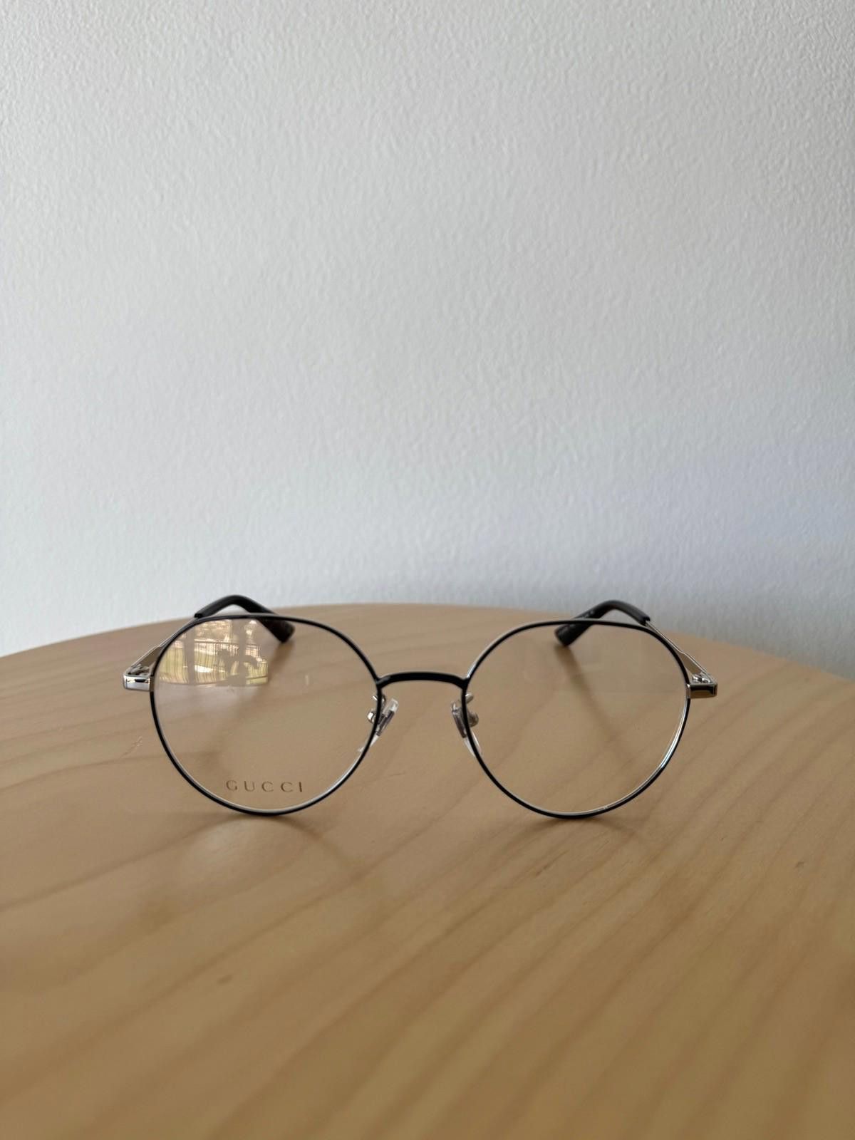 Gucci New Gucci eyewear glasses GG1232OA 003 black silver mens Size ONE SIZE - 1 Thumbnail