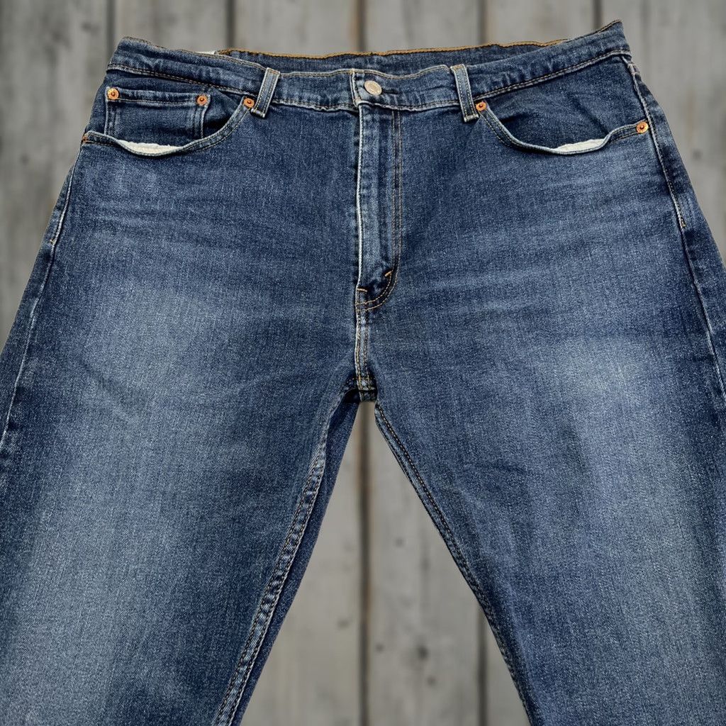 Levi's Levi's 505 Denim Jeans Men’s 38x32 38x31 Blue Straight Stretch Zipper Fly Zip Fly Regular Fit 5-Pocket Denim Jeans USA Theme Brand Levi's 500 Series Size US 38 / EU 54 - 1 Thumbnail