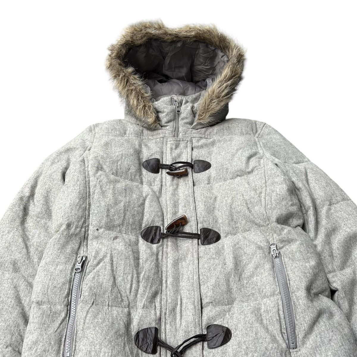 If Six Was Nine 2000s GAP Fur Down Jacket Size US M / EU 48-50 / 2 - 3 Thumbnail