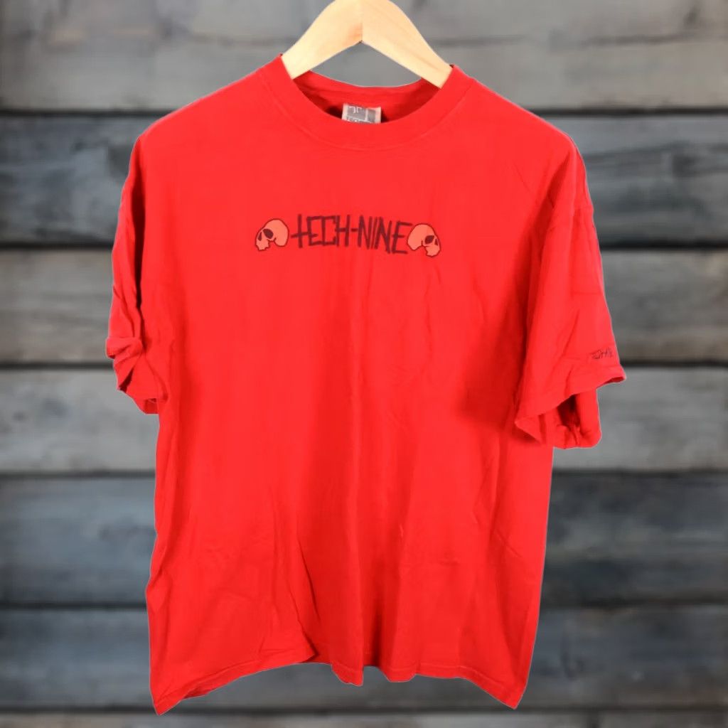Vintage VTG Technine T-Shirt Red Men's XL Outdoor Graphic Print Crew Neck Short Sleeve Summer Spring Fall Winter 2000s Mens Size US XL / EU 56 / 4 - 1 Thumbnail