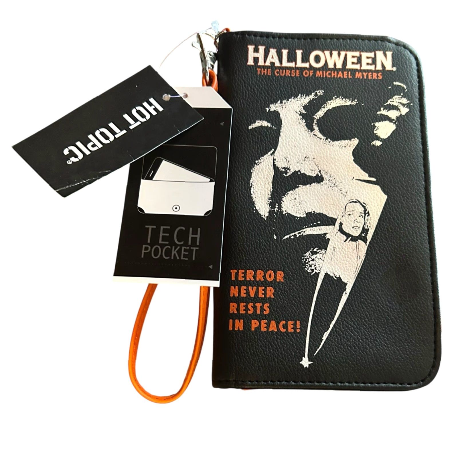 Hot Topic Hot Topic Halloween The Curse Of Michael Myers Tech Wallet Phone Wristlet New Wallet Women One Size Black Faux Leather Size ONE SIZE - 2 Thumbnail