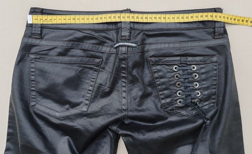 Jean Paul Gaultier JPG Archive Lace-Up Coated Denim Pants - Earth Brown 30 Size US 30 / EU 46 - 11 Thumbnail