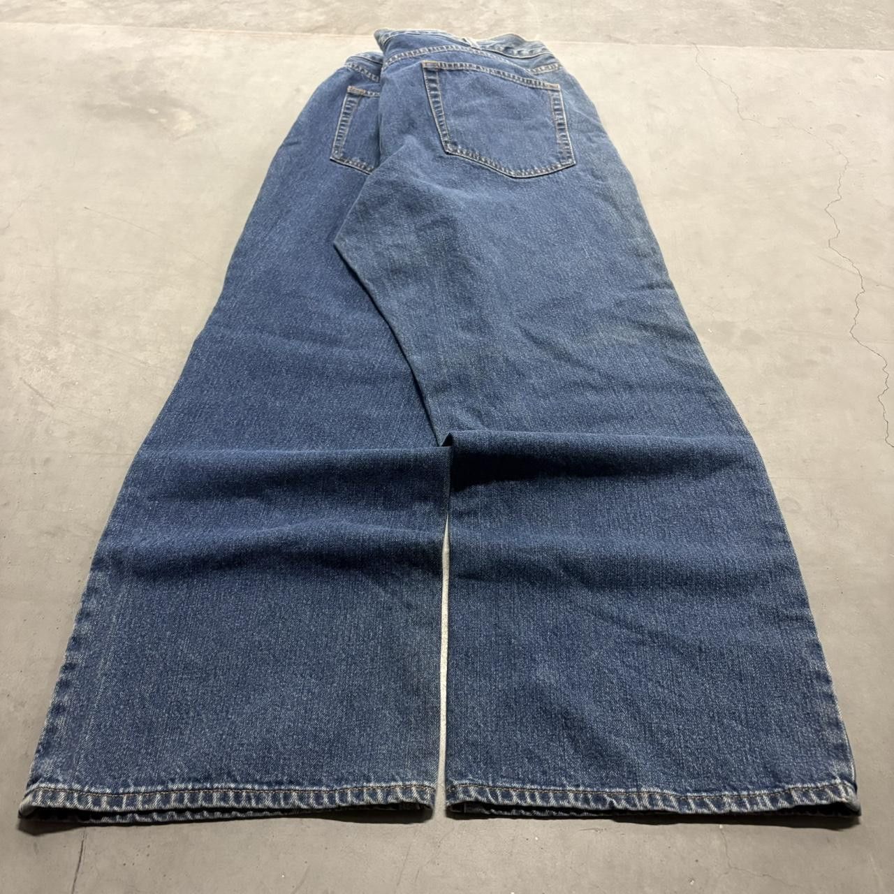 Vintage Crazy Vintage Y2K/2000s Super Baggy Workwear Style Medium Wash Denim Jeans! Size US 40 / EU 56 - 6 Thumbnail