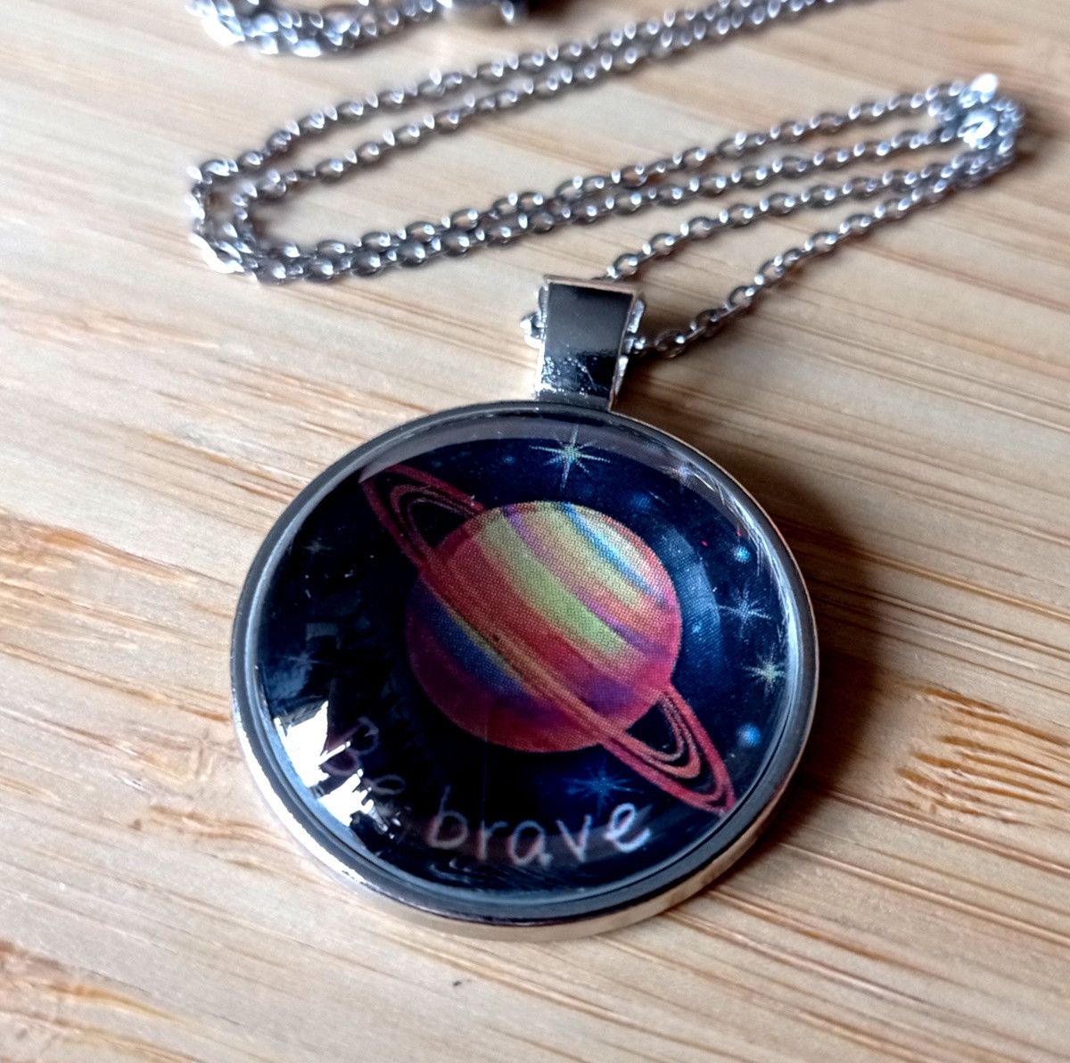 Hysteric Glamour × Japanese Brand × Vintage Punk Tiny Planet Saturn Stainless Steel Silver Necklace RARE Size ONE SIZE - 8 Thumbnail