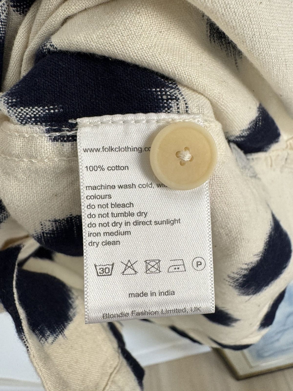 Folk Folk - blue dyed raw cotton shirt Size US M / EU 48-50 / 2 - 7 Thumbnail