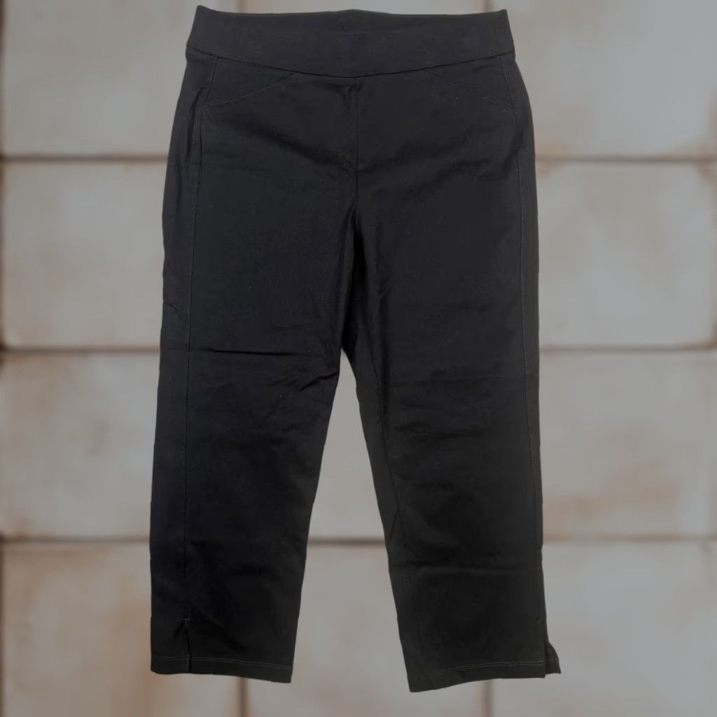 Vintage Chicos Travelers Collection Women’s Size 0 Pull On Black Cropped Pants Ladies Black Cropped Pants Mens? Size 25" / US 0 / IT 36 - 1 Thumbnail