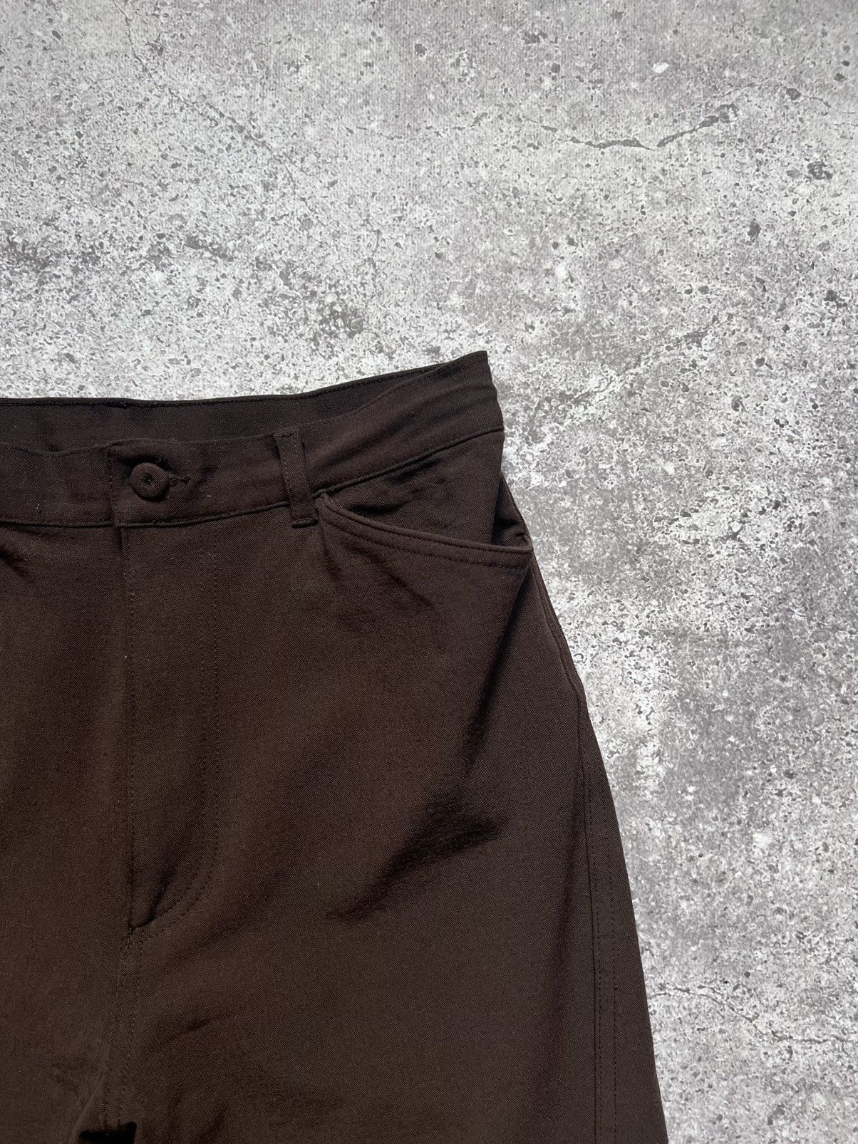 Transit × Transit Uomo Transit Par Such Wool Trousers Pants Brown Size 27" / US 4 / IT 40 - 4 Thumbnail