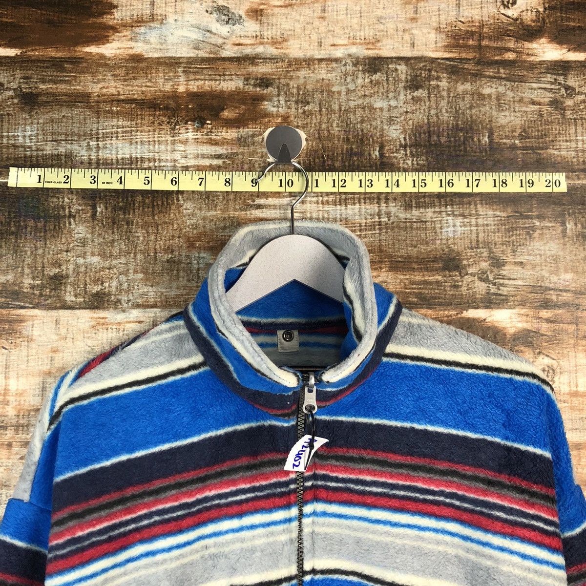 Ellesse × Homespun Knitwear Ellesse Blue fleece stripe Knitwear #A2402 Size US M / EU 48-50 / 2 - 4 Thumbnail
