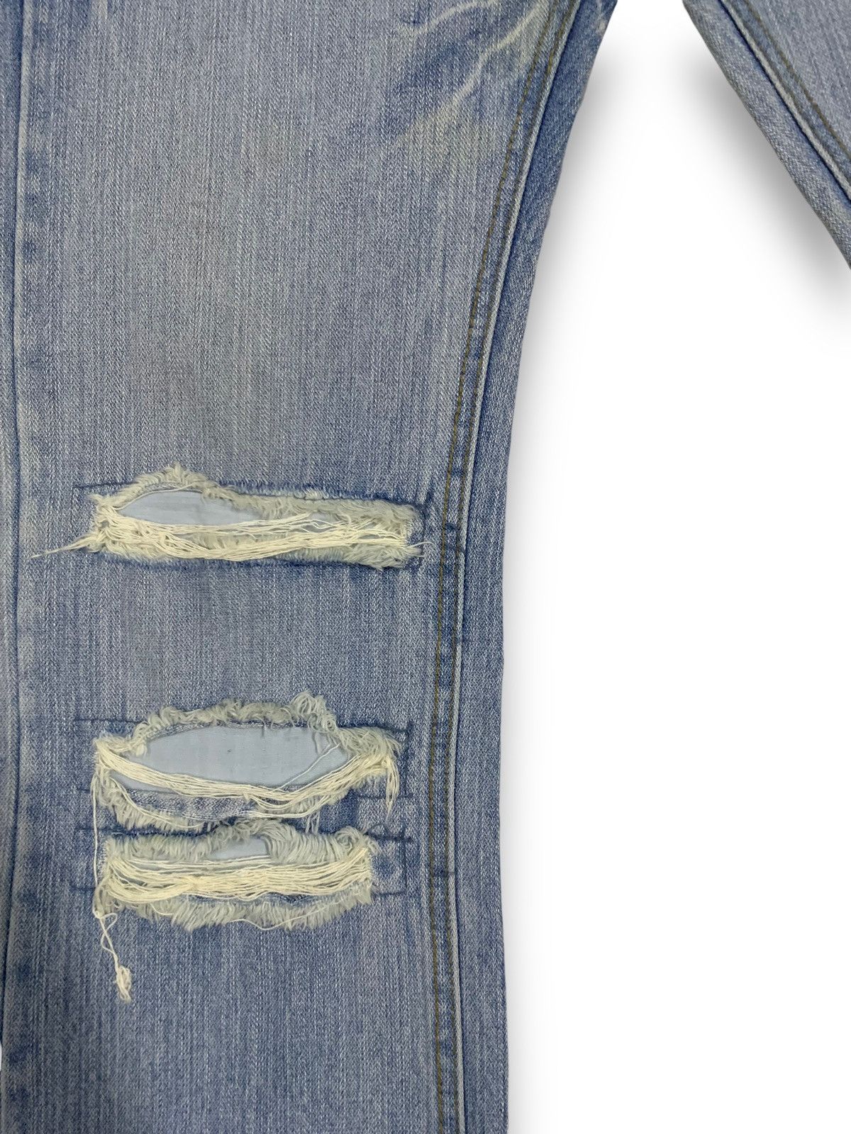Hysteric Glamour Vintage Japanese Brand 420 Peace Spell Out Distressed Jeans Size US 31 - 8 Thumbnail