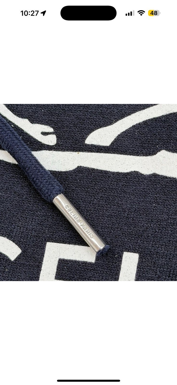 Celine Logo-Print Cotton-Jersey Hoodie Size US M / EU 48-50 / 2 - 3 Thumbnail