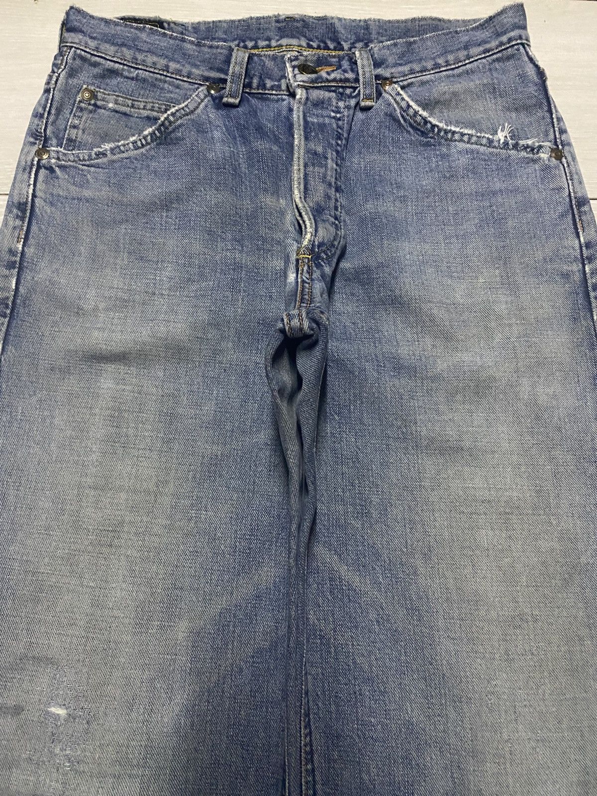 Vintage Vintage Lee Riders Half Selvedge Grunge Repair Baggy Jeans Size US 30 / EU 46 - 3 Thumbnail