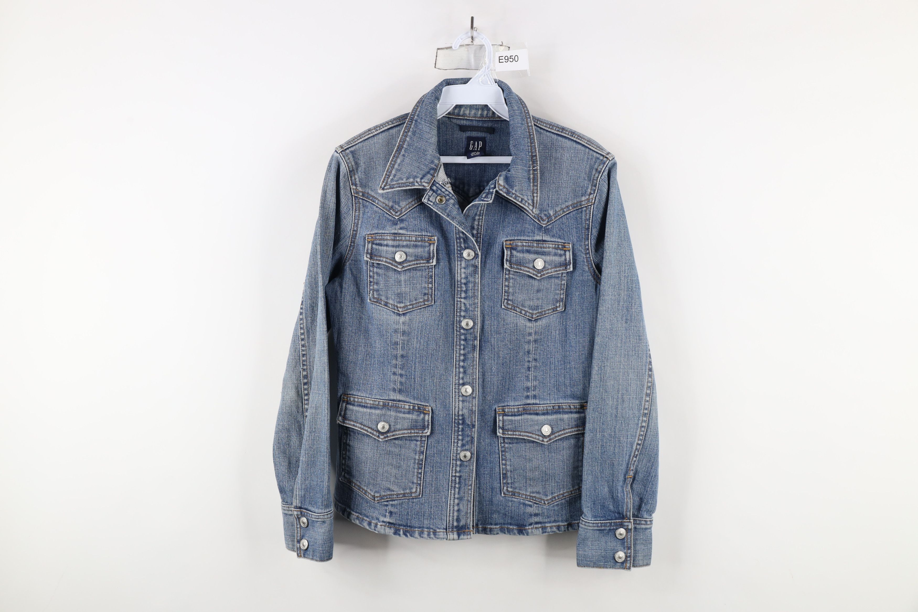 Vintage Y2K 2003 Gap Stretch Denim Western Button Jacket