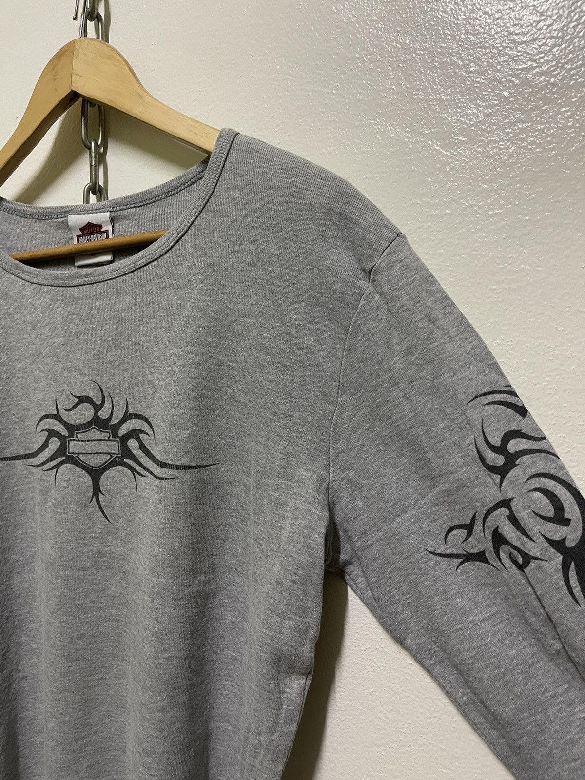 Harley Davidson × Vintage Harley Davidson Flame Sleeve Size XL / US 12-14 / IT 48-50 - 5 Thumbnail