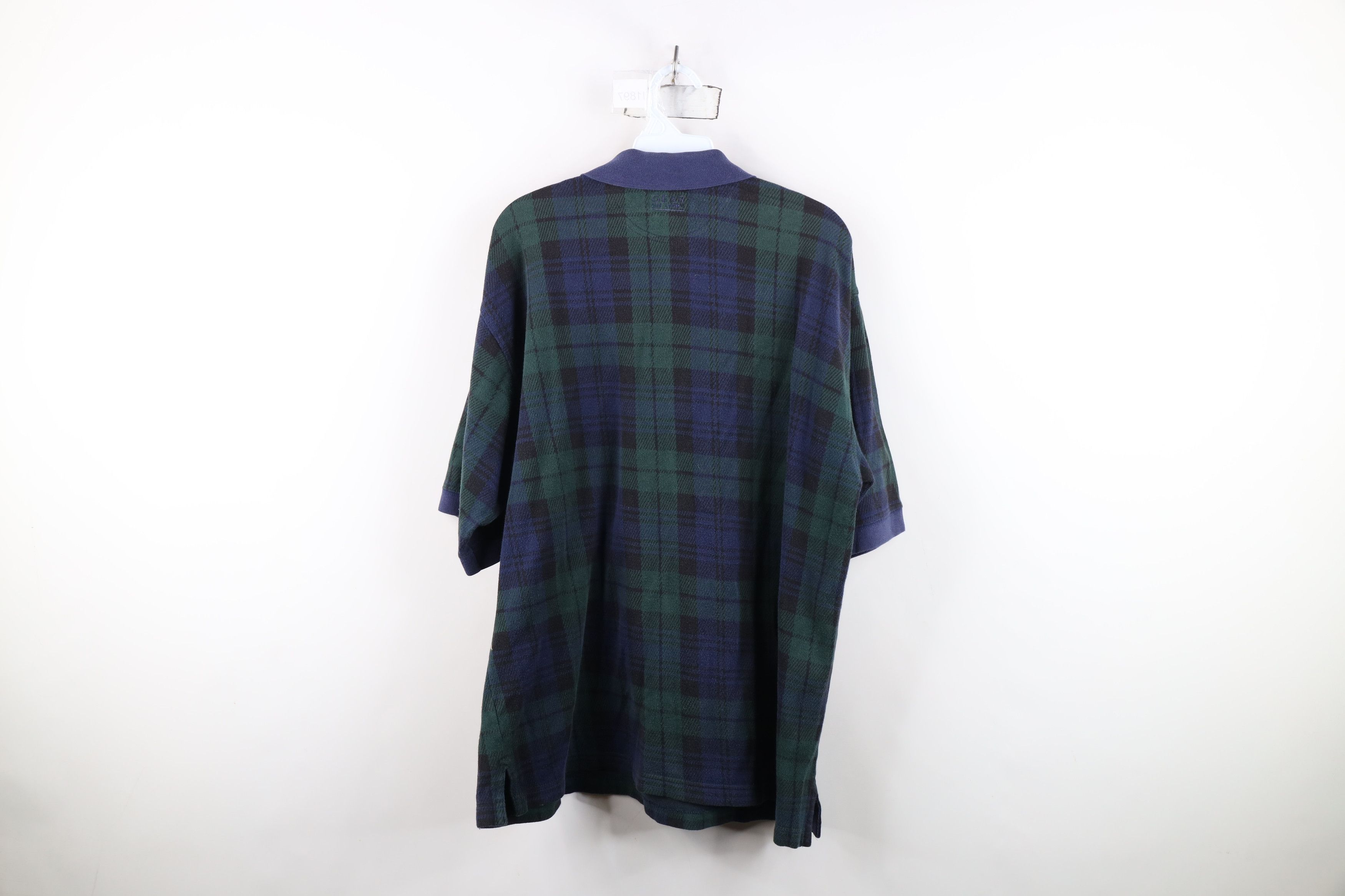 Vintage Vintage 90s Streetwear Knit Lake Tahoe Golf Polo Shirt Plaid Size US XL / EU 56 / 4 - 12 Thumbnail