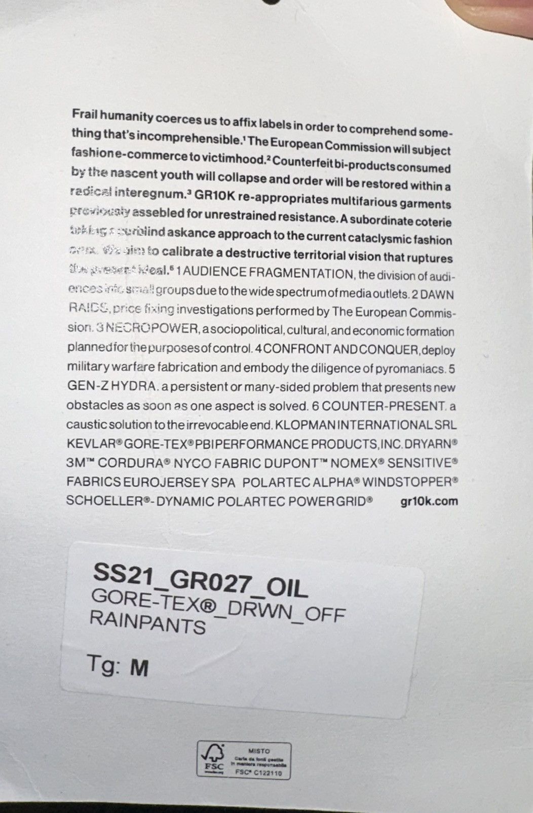 GR10K GR10K GORETEX DRWN OFF RAINPANT Size US 32 / EU 48 - 7 Thumbnail