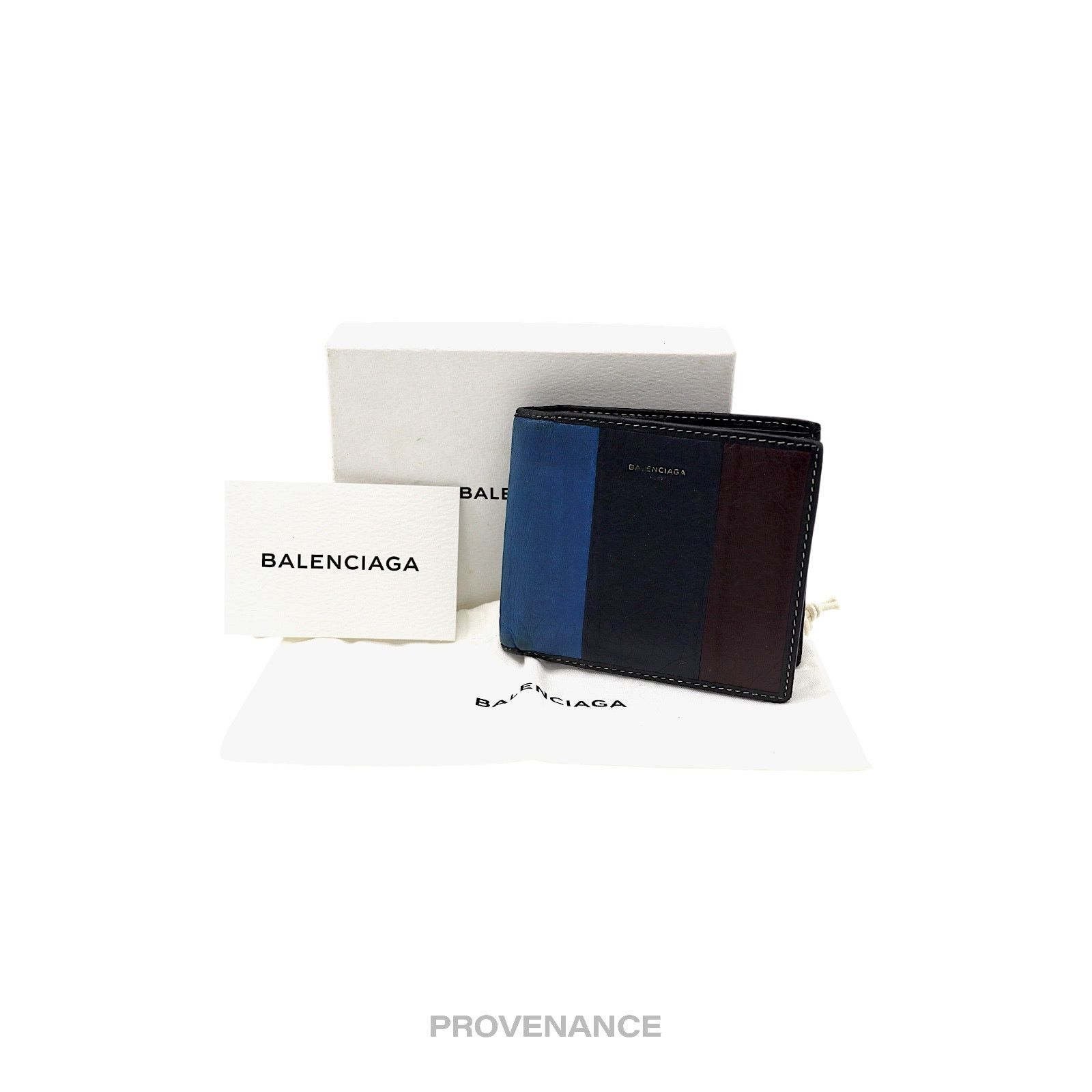Balenciaga 🔴 Balenciaga Bazaar Bifold Wallet - Blue/Black Patchwork Size ONE SIZE - 1 Thumbnail