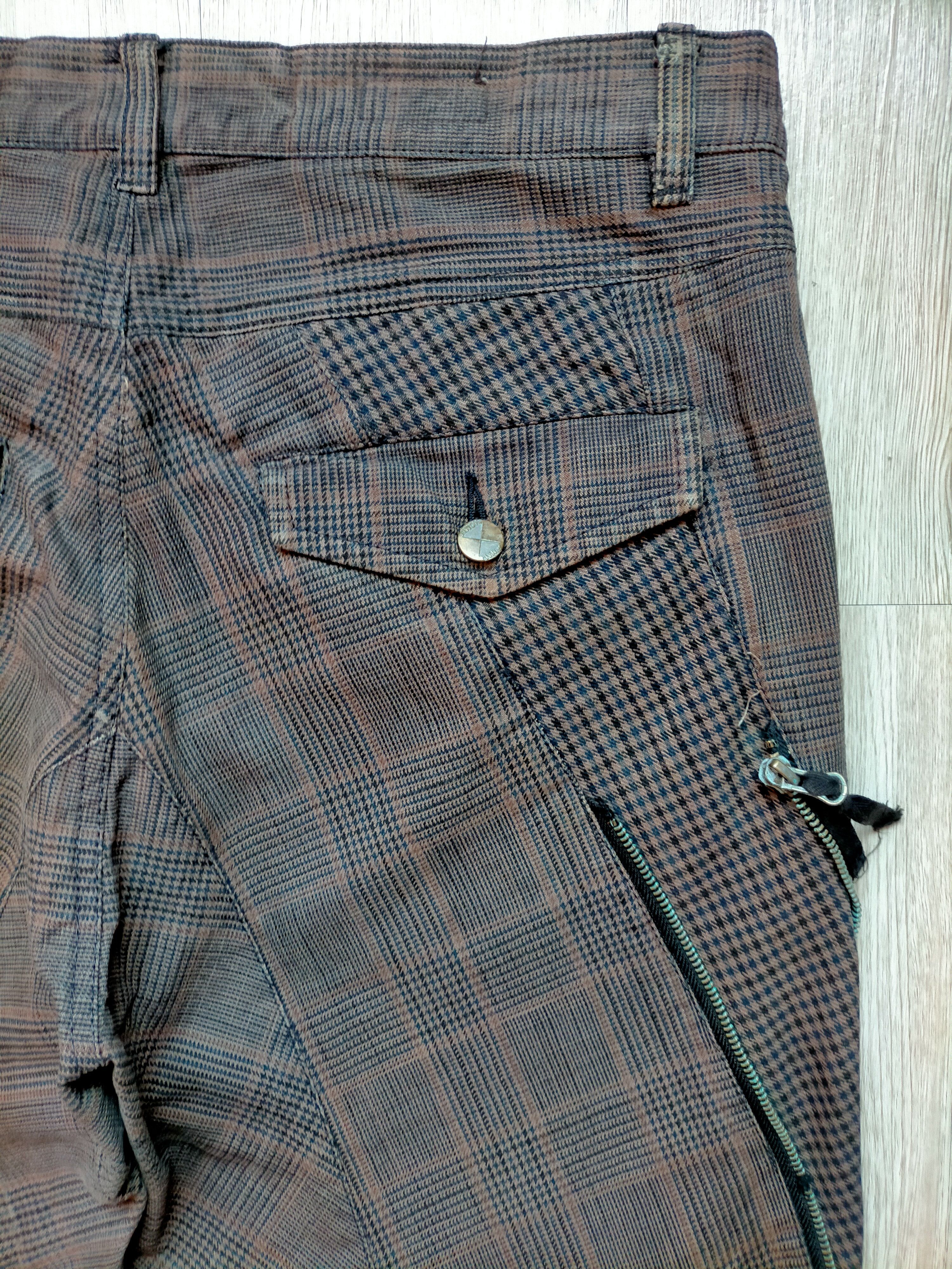 Final Home Final Home Japan Check Patchwork Zipped Trouser Pants Size US 36 / EU 52 - 12 Thumbnail