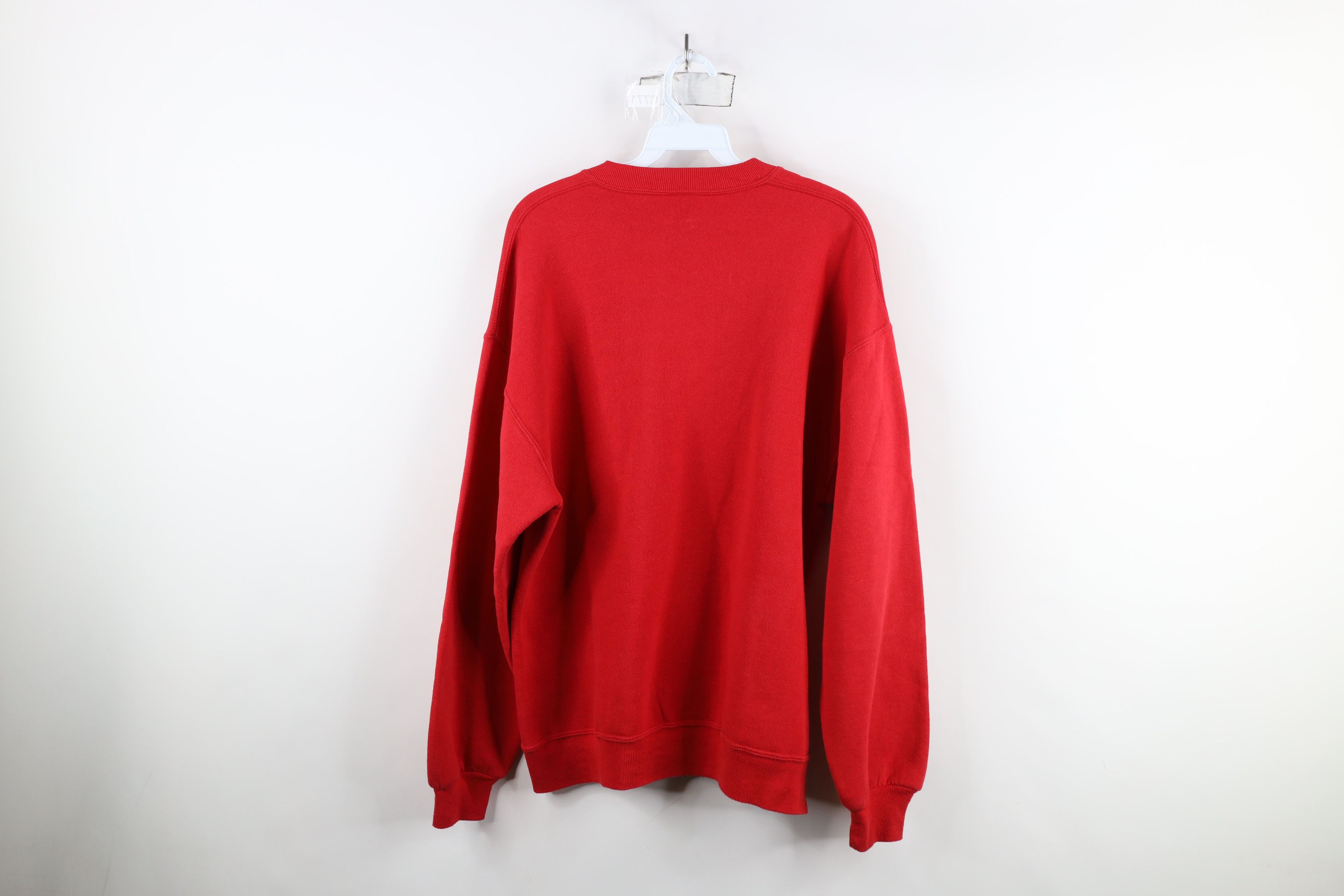 Vintage Vintage 90s Streetwear Puppy Dog Nature Sweatshirt Red USA Size L / US 10 / IT 46 - 11 Thumbnail