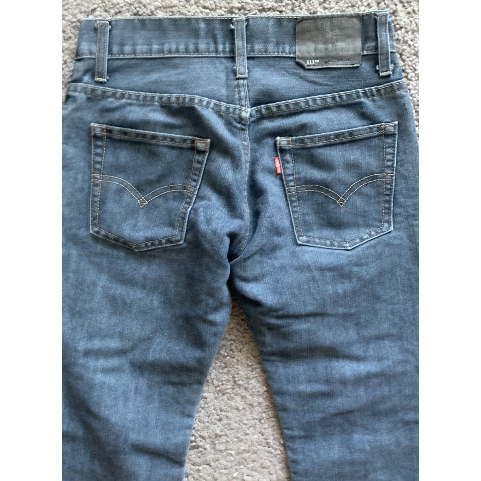 Levi's Levi's 511 Slim Jeans Boys Size 14R 27x27 Blue Cotton Blend Casual Size 36" / US 14 / IT 50 - 2 Thumbnail
