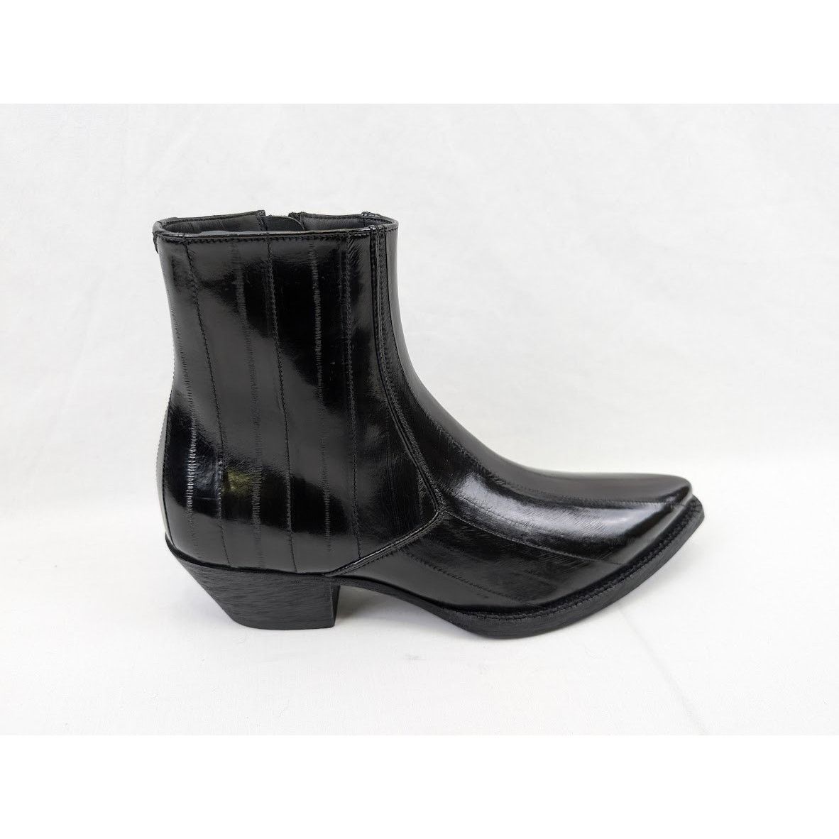 Saint Laurent Paris o1rshd1 Eel Anguilla Leather Lukas Boots in Black Size US 9 / EU 42 - 2 Thumbnail