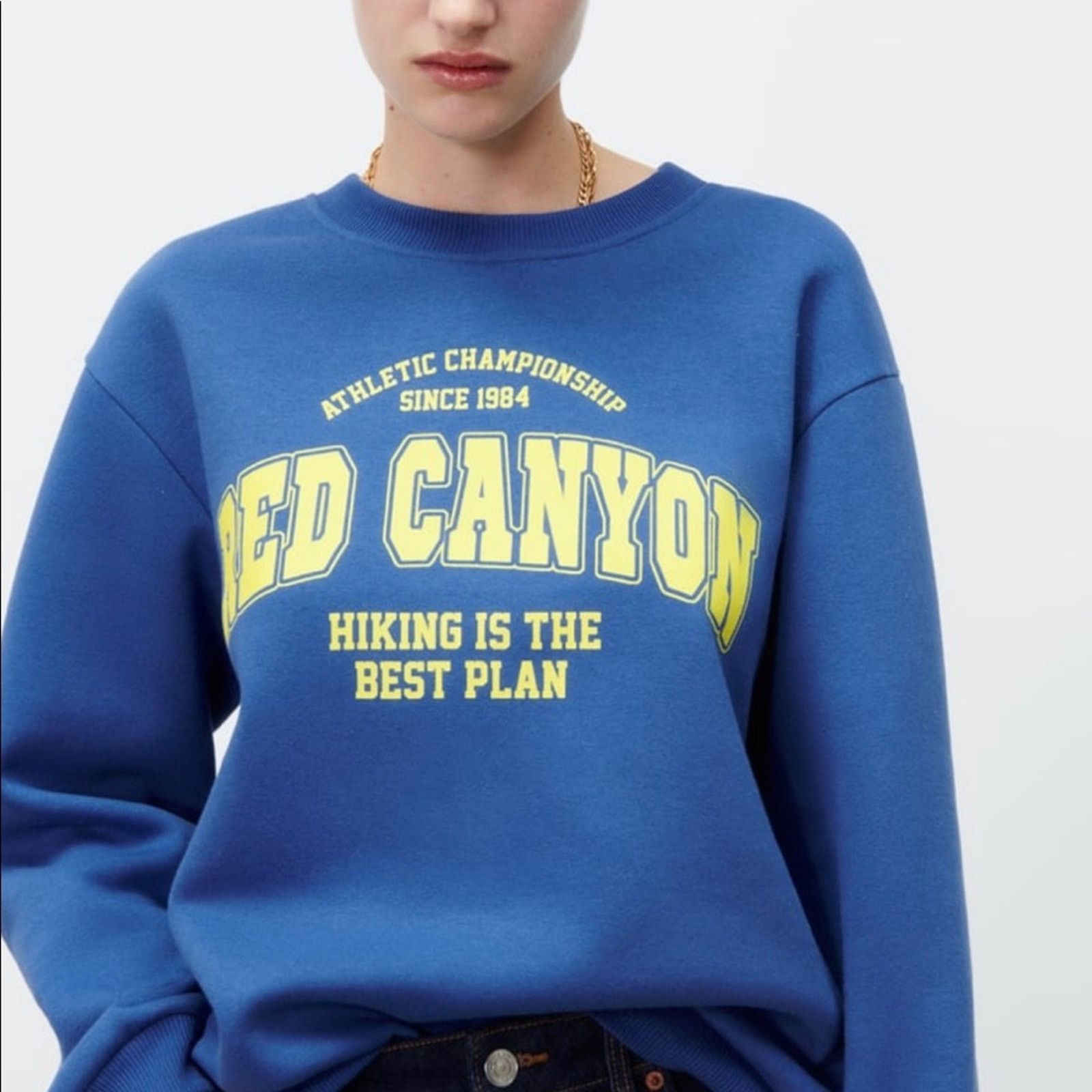 Zara ZARA BLOGGER FAVORITE TEXT PRINT SWEATSHIRT Size XL / US 12-14 / IT 48-50 - 8 Thumbnail