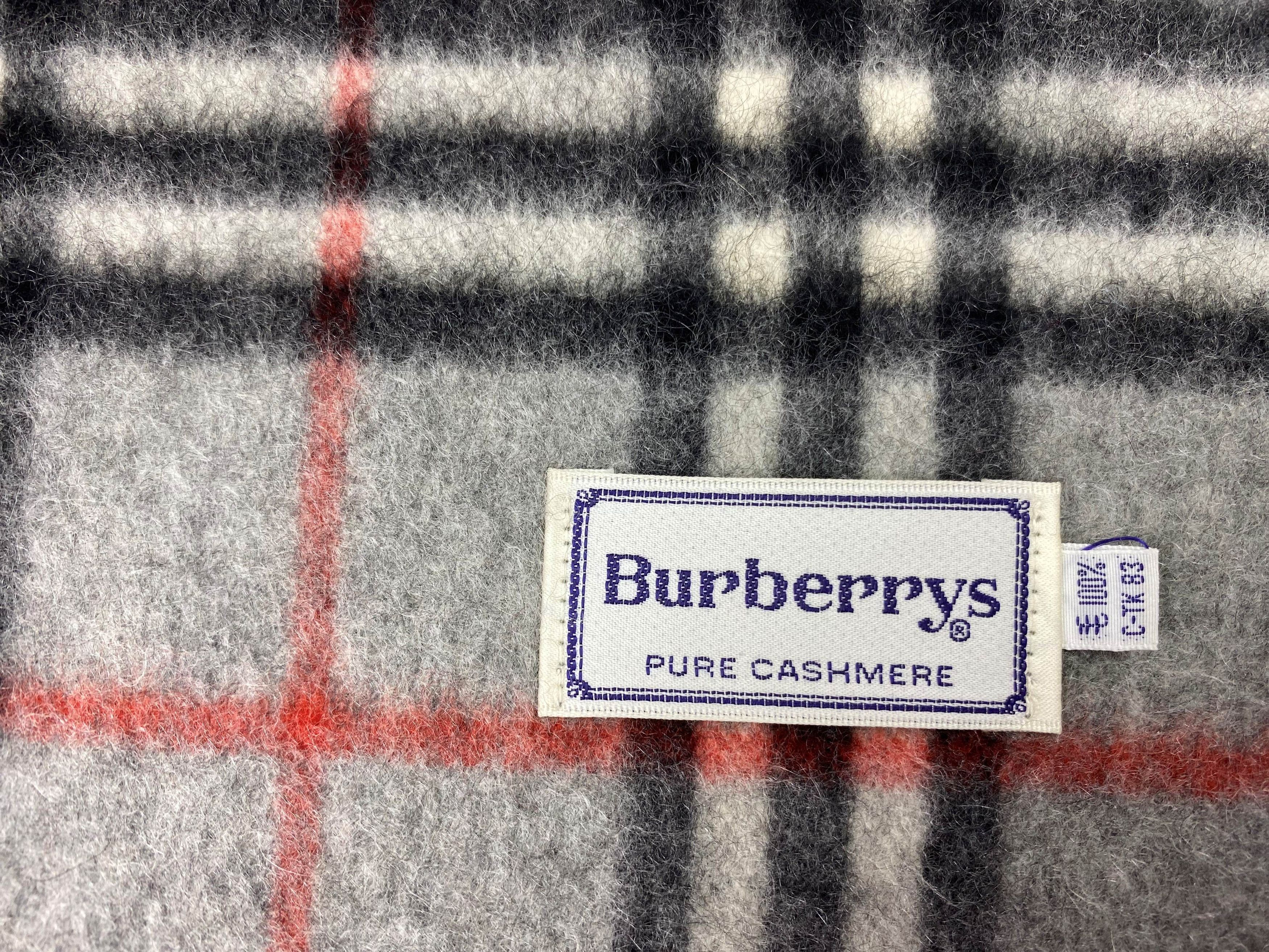 Vintage Burberrys Pure Cashmere Checkered Vintage Scarf Size ONE SIZE - 7 Thumbnail