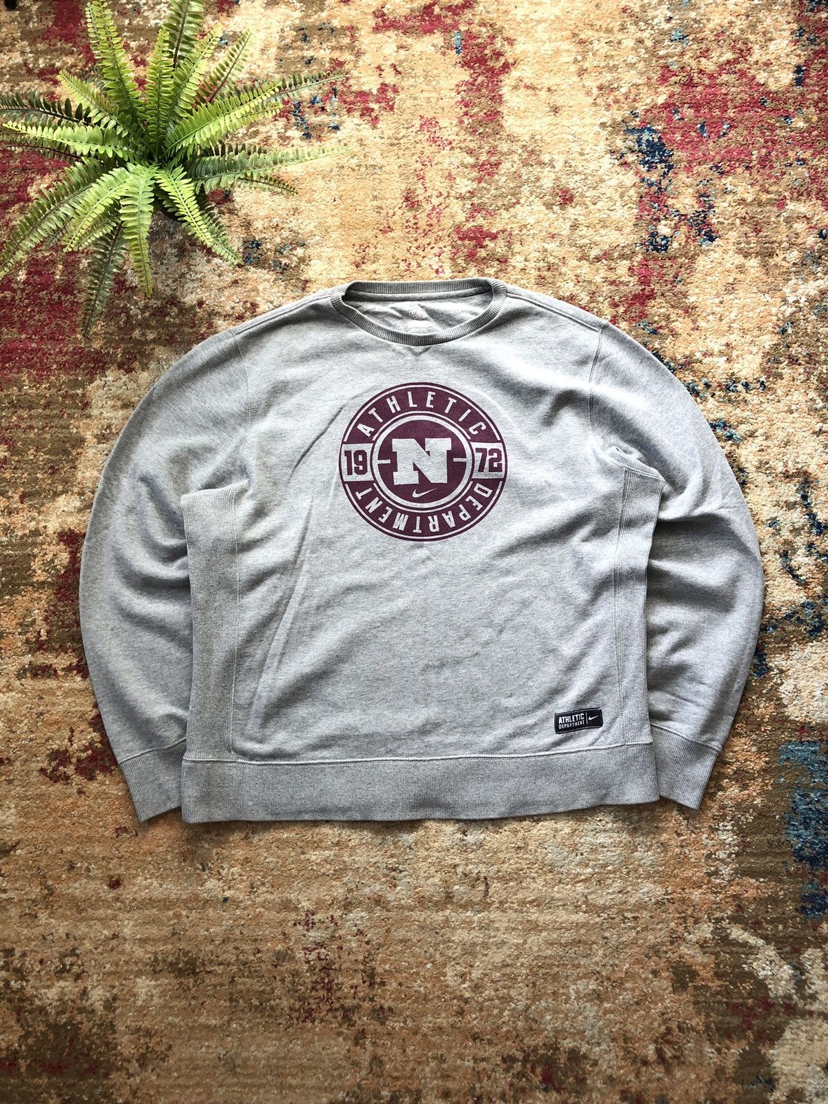 Nike × Vintage 🦈 NIKE RETRO SWEATSHIRT ATHLETIC DEPARTMENT BIG CENTRAL LOGO Size US XL / EU 56 / 4 - 1 Thumbnail