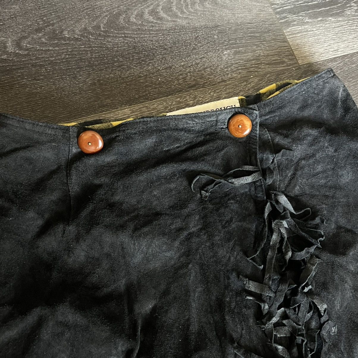 Vintage Vintage John Murrough Genuine Pig Skin Leather Lace Skirt Size 26" / US 2 / IT 38 - 3 Thumbnail