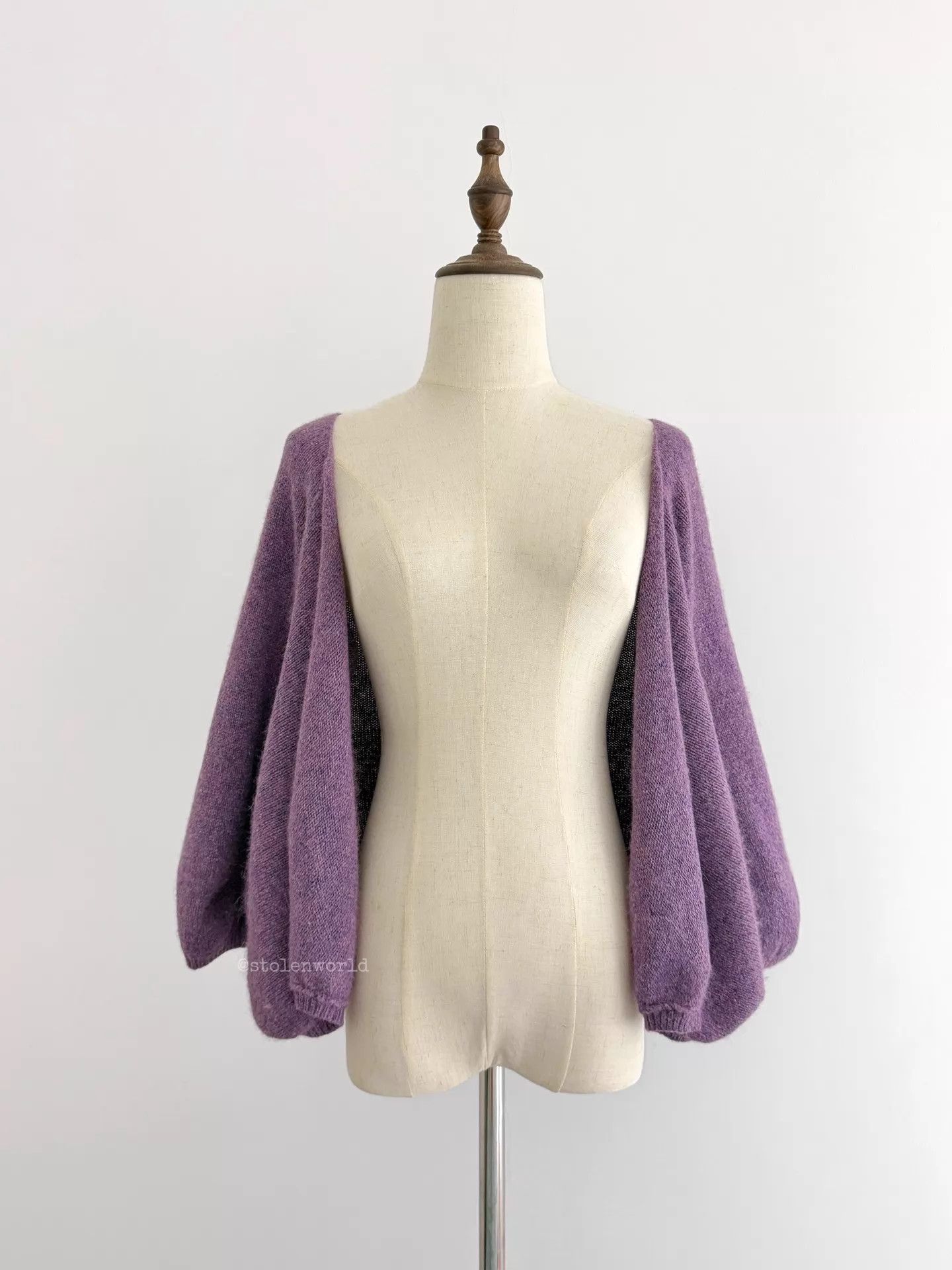 Y's Y's bis limi lambswool & angora lantern sleeve knit cardigan Size S / US 4 / IT 40 - 5 Thumbnail