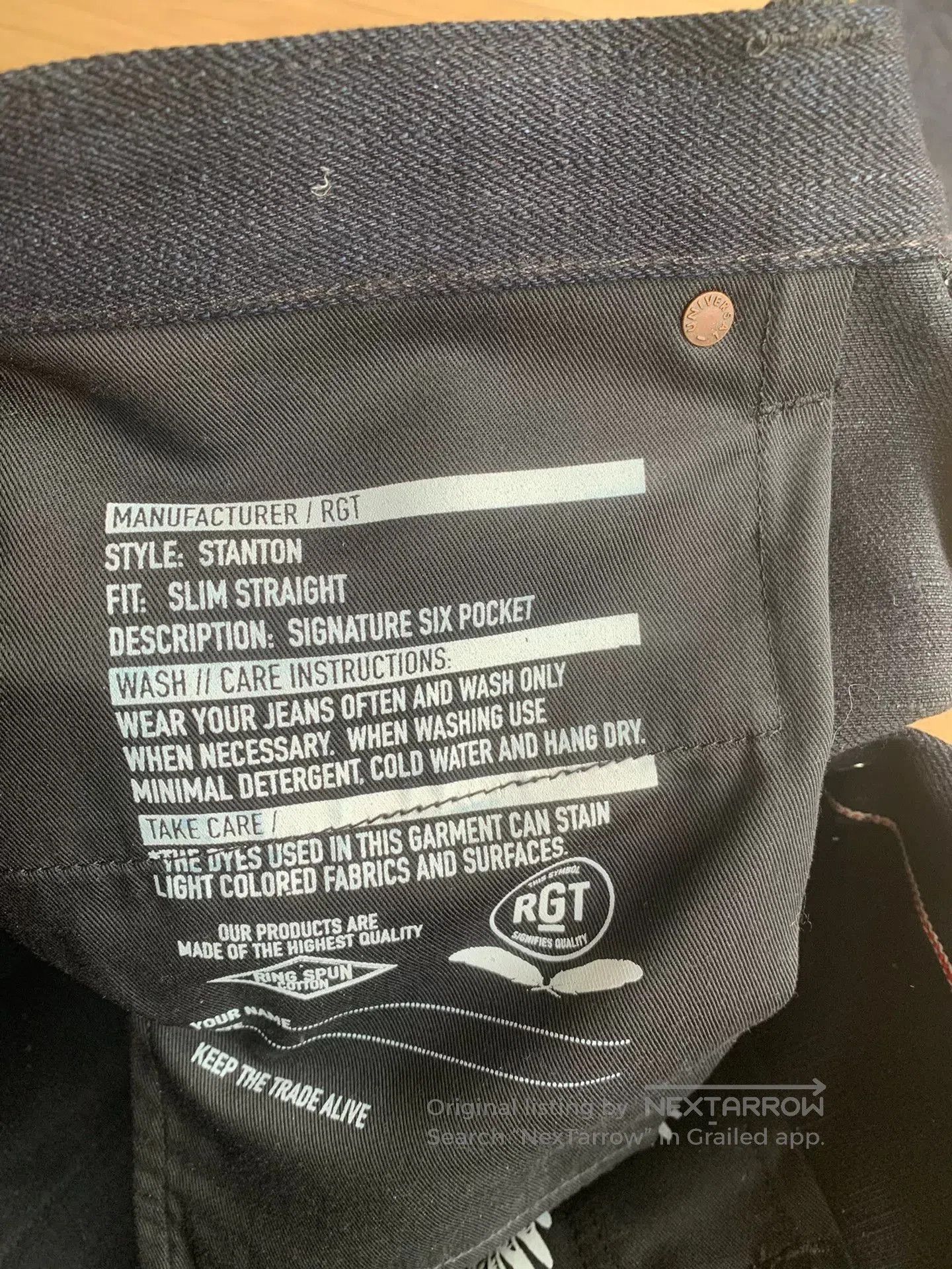 Rogue Territory heavy weight black denim straight leg pants. Size US 34 / EU 50 - 7 Thumbnail