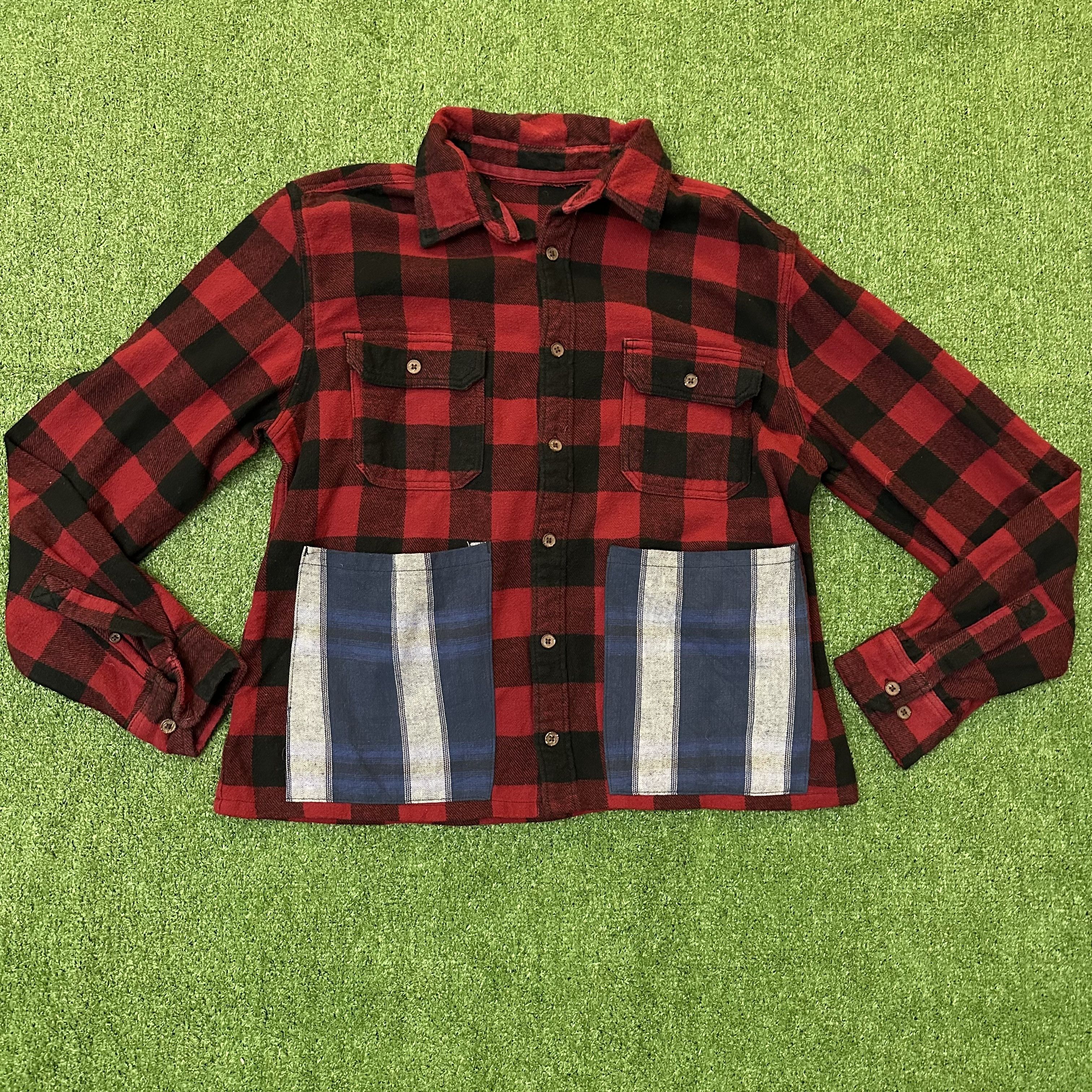 Other Red/Black Retro Plaid Patchwork Button Up Flannel Size US M / EU 48-50 / 2 - 1 Thumbnail