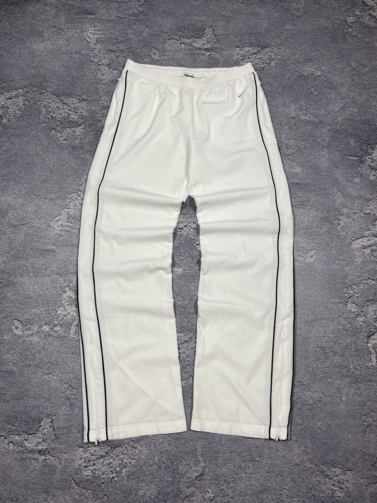 Nike × Vintage Vintage Nike swoosh track pants drill Size 34" / US 12 / IT 48 - 1 Thumbnail