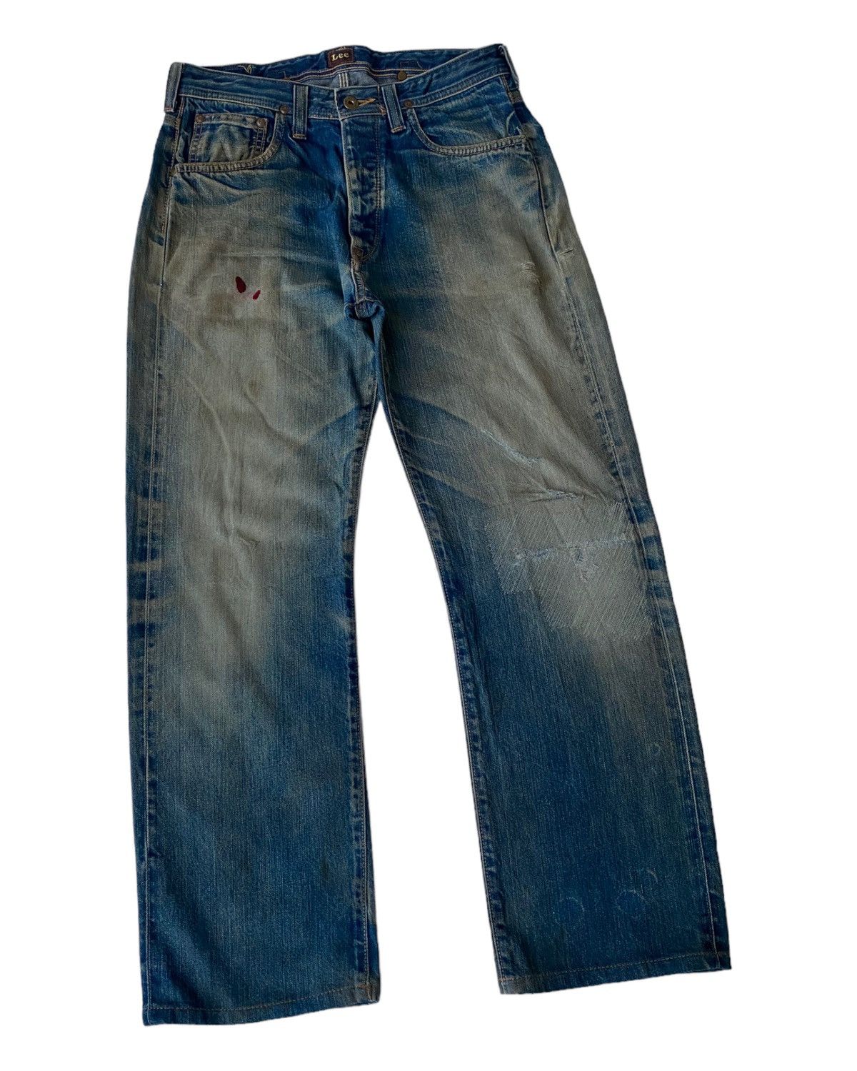 Lee VINTAGE LEE x UNION MADE SELVEDGE DISTRESS DENIM BUCKLE BACK Size US 30 / EU 46 - 9 Thumbnail