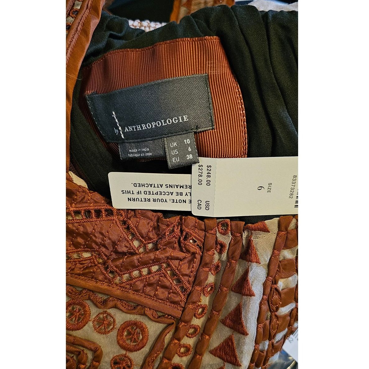 Anthropologie NWT By Anthropologie Deco Printed Halter Dress $248 SIZE 6 Size M / US 6-8 / IT 42-44 - 5 Thumbnail