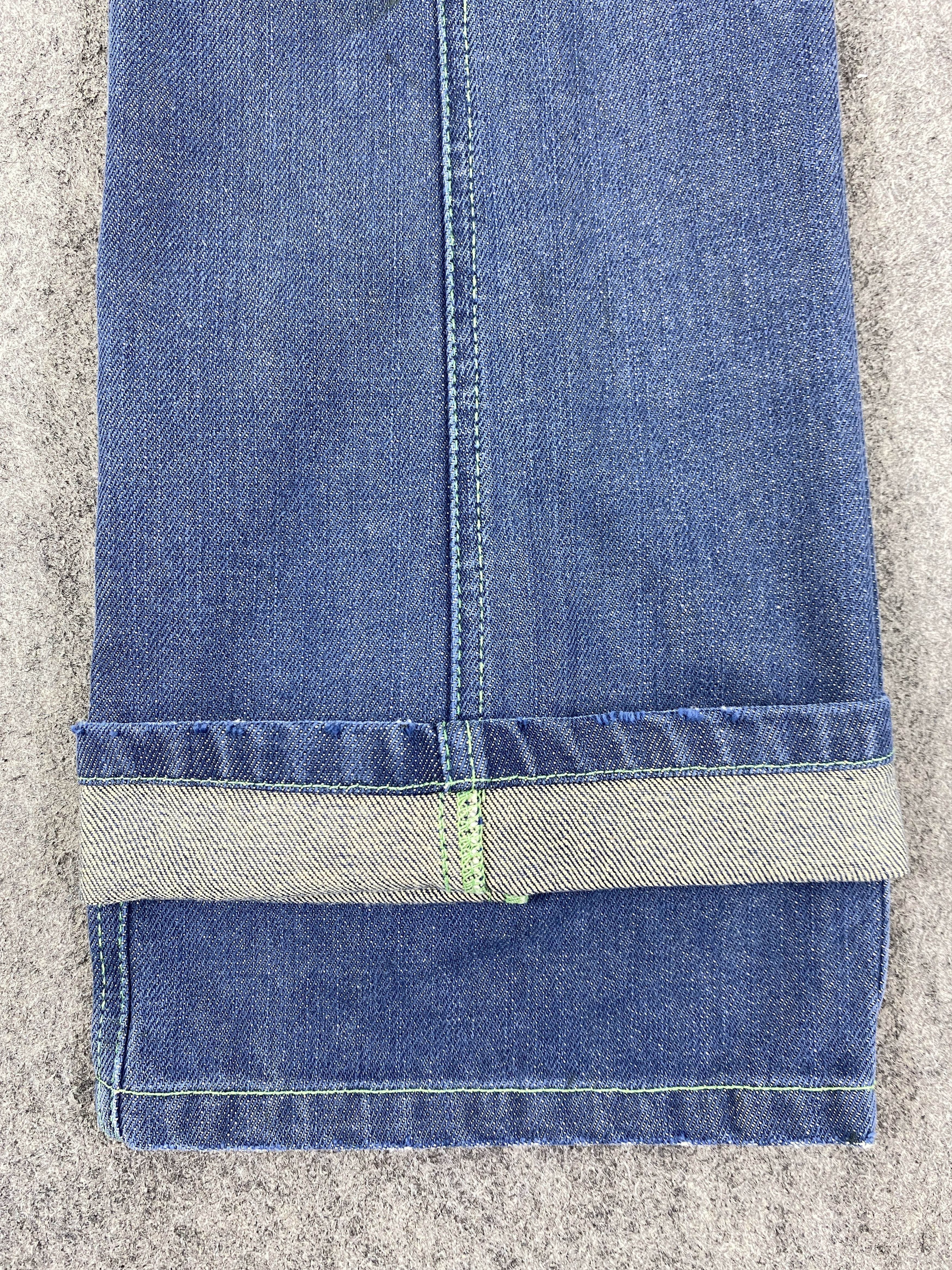 Japanese Brand Dirty Blue 55 DSL Flare Jeans 29x31.5 Denim - JN3257 Size US 29 - 12 Thumbnail