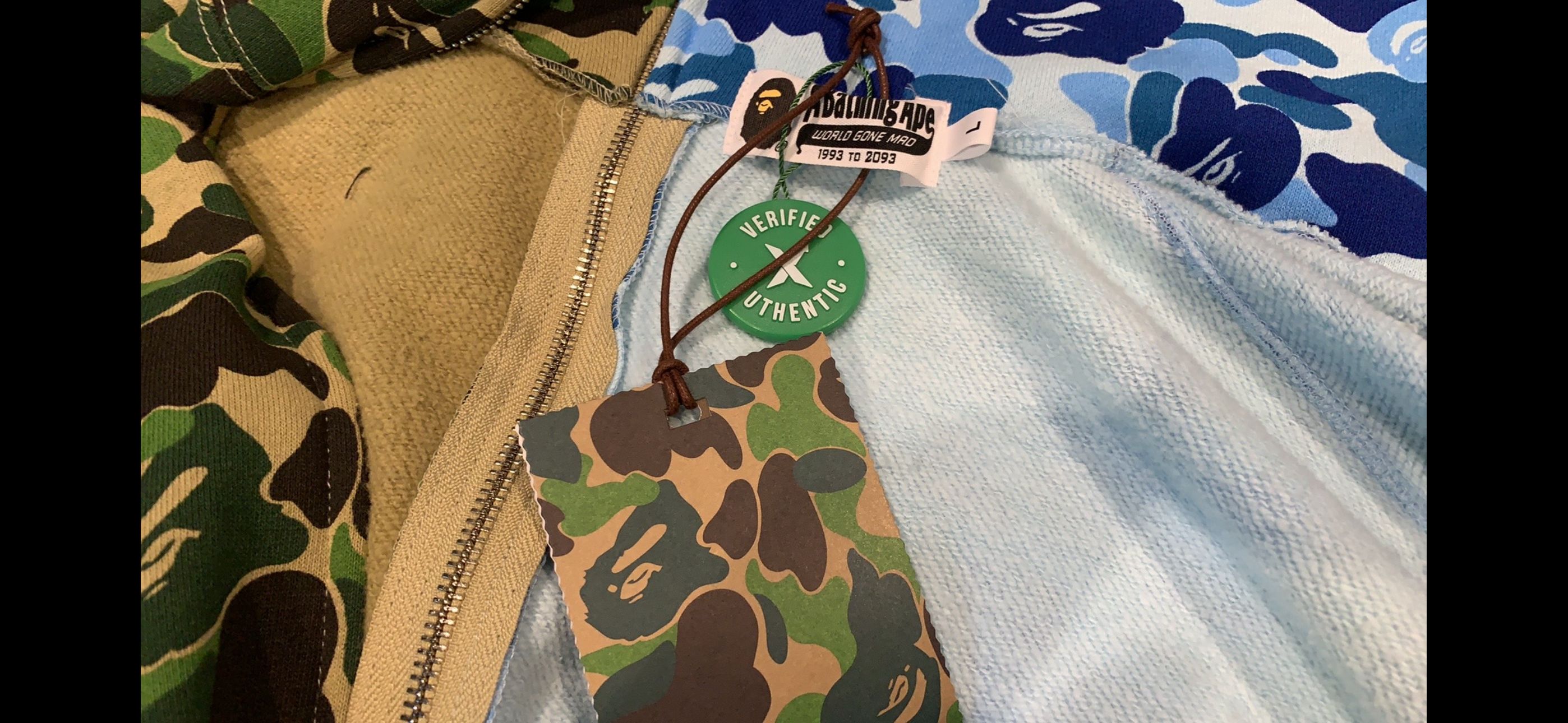 Bape ABC Camo Split Half Shark Full Zip Hoodie Size US L / EU 52-54 / 3 - 4 Thumbnail