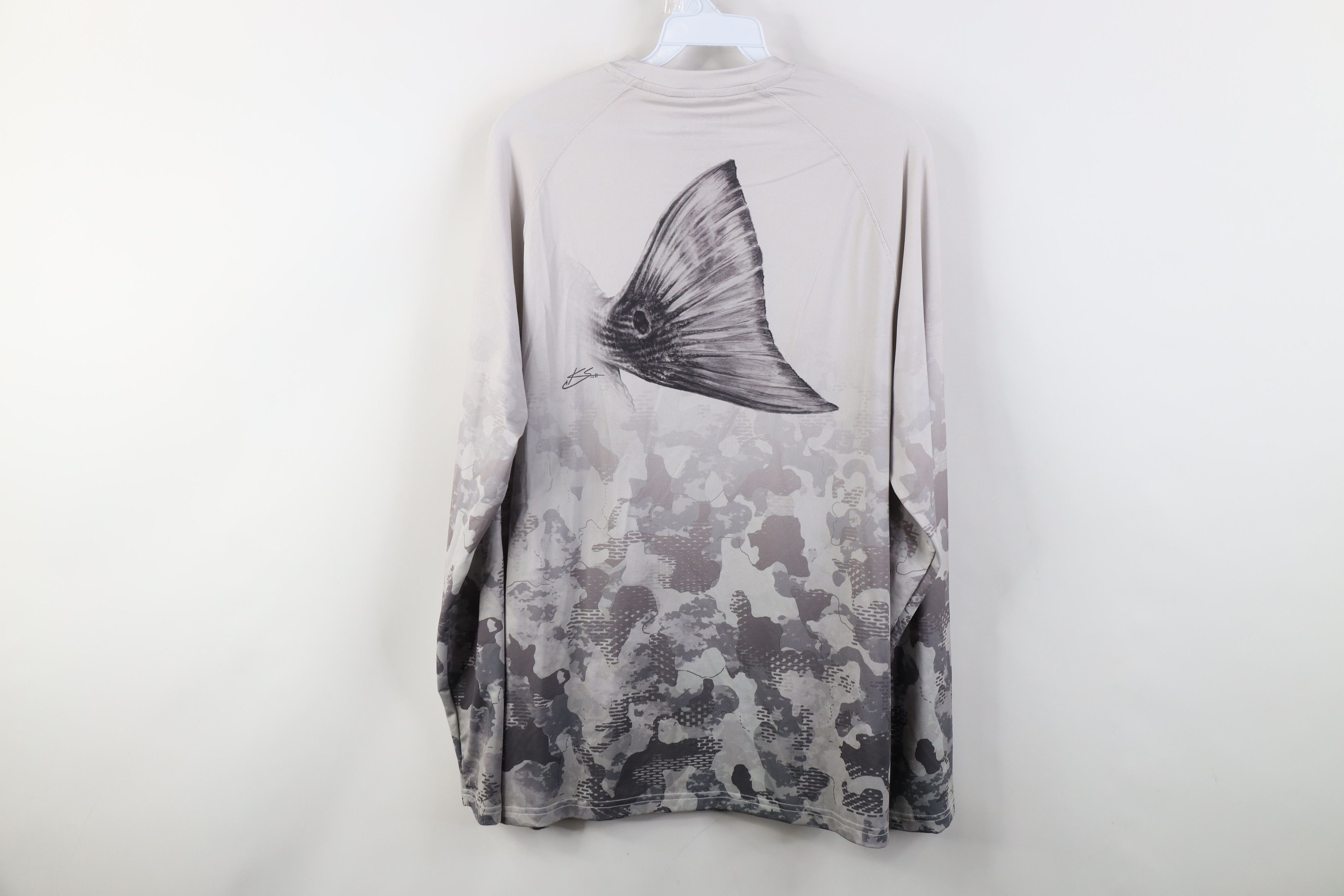 Vintage Huk Fishing Camouflage Fishing Long Sleeve T-Shirt Gray Size US S / EU 44-46 / 1 - 13 Thumbnail