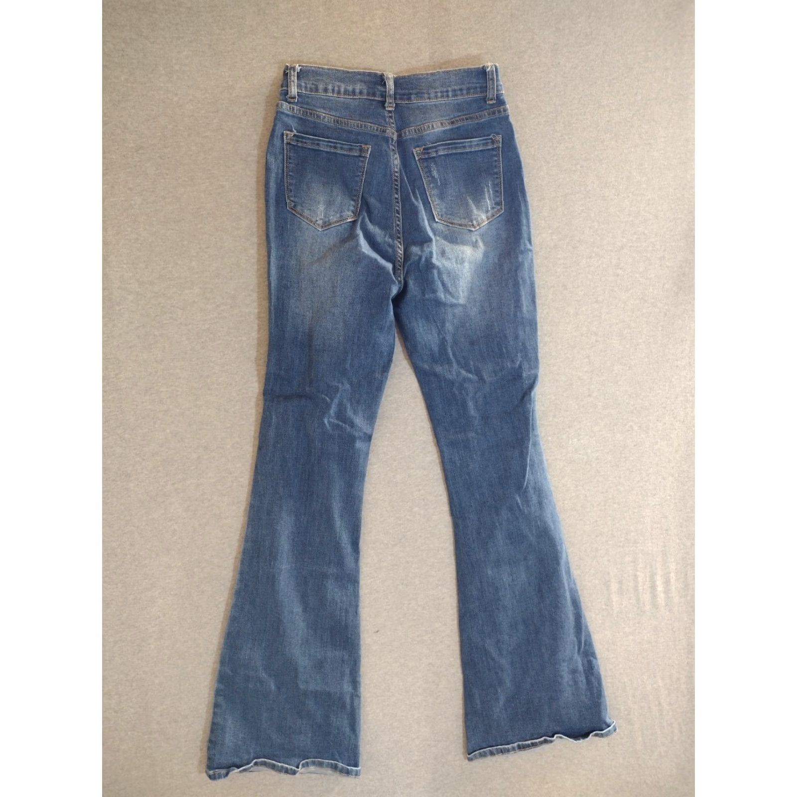 Shein SHEIN Distressed Women's High Rise Bell Bottoms Jeans Size 28 Size 28" / US 6 / IT 42 - 2 Thumbnail