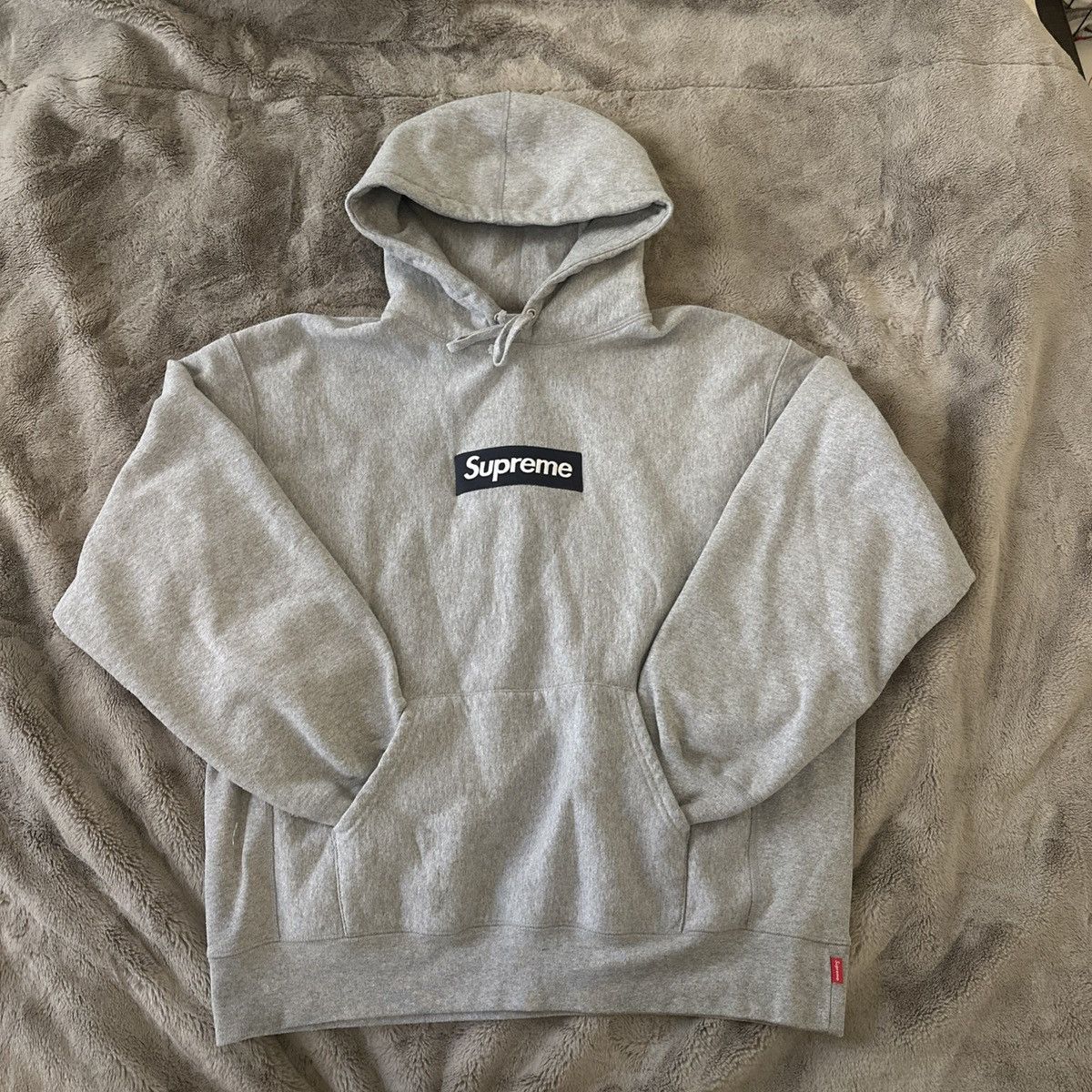 Supreme Supreme Heather Grey Box Logo Hoodie Size L | Grailed