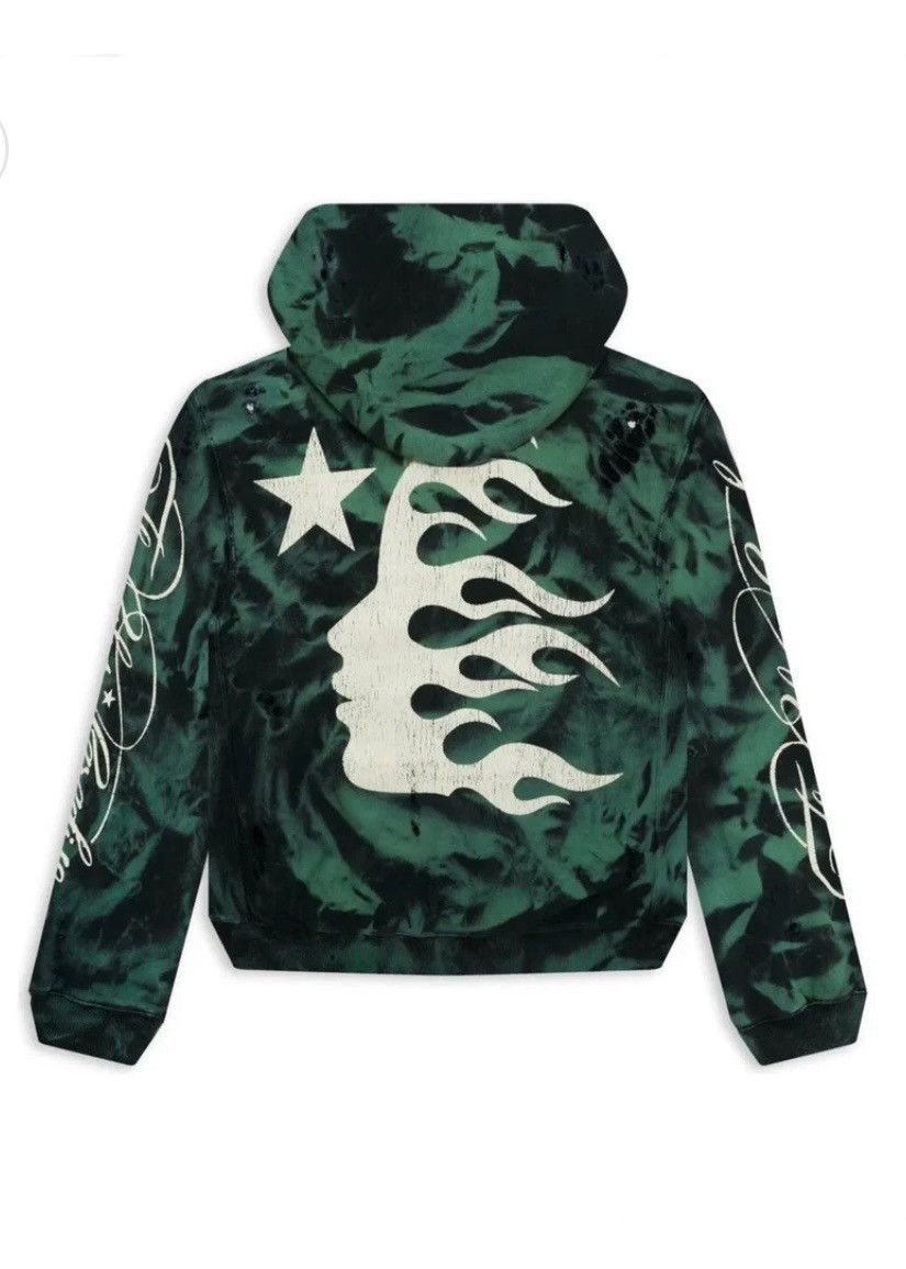 HELLSTAR Hellstar Marble Paradise Hoodie Green Size US XXL / EU 58 / 5 - 1 Thumbnail