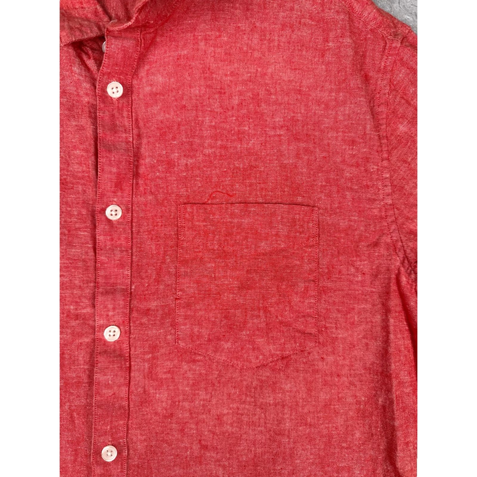 Marcs Marc Anthony Shirt Mens XL Pink Button Up Hawaiian Linen Slim Fit Size US XL / EU 56 / 4 - 6 Thumbnail