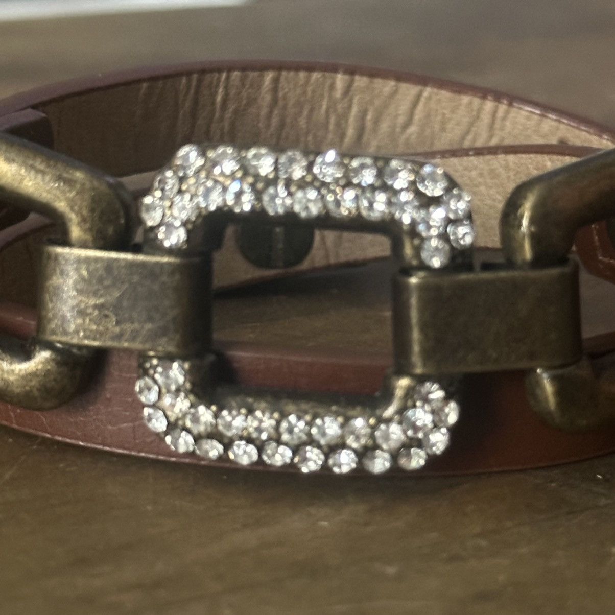 Express Express faux leather rhinestone wrap bracelet Size ONE SIZE - 7 Thumbnail