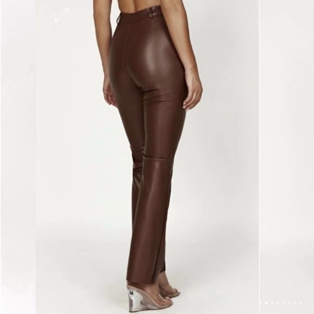 Other Meshki Laurette Faux Leather Straight Leg Pants Size 28" / US 6 / IT 42 - 2 Thumbnail