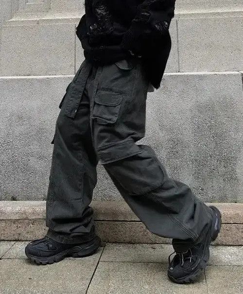 Jean Multi pocket utility grunge cargo pants Size US 34 / EU 50 - 4 Thumbnail
