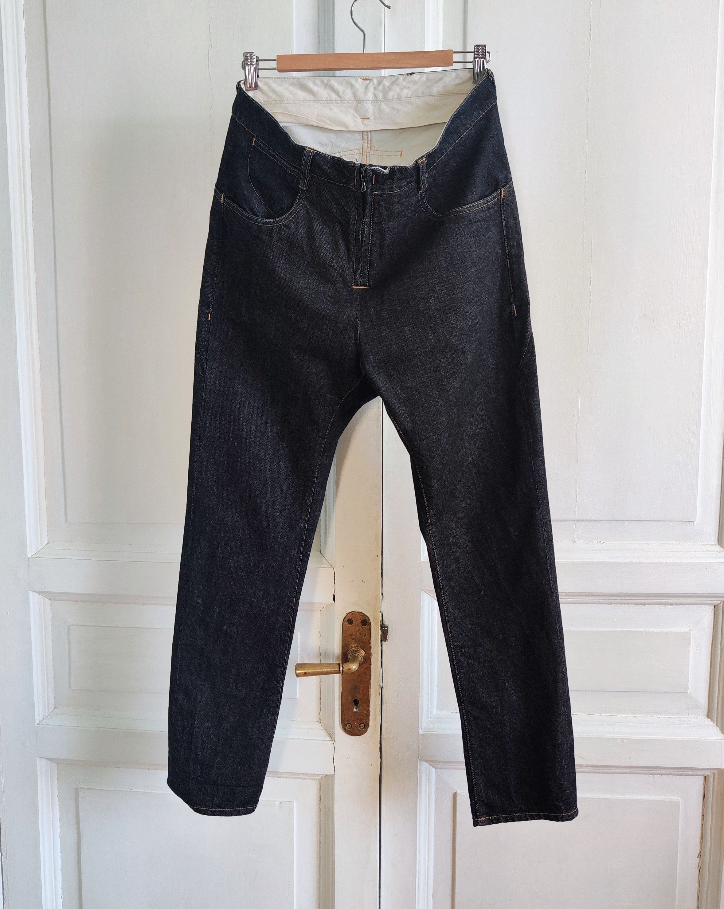 Kazuyuki Kumagai Attachment KP22 front zip denim pants.Like Yohji Yamamoto or Julius Size US 32 / EU 48 - 4 Thumbnail