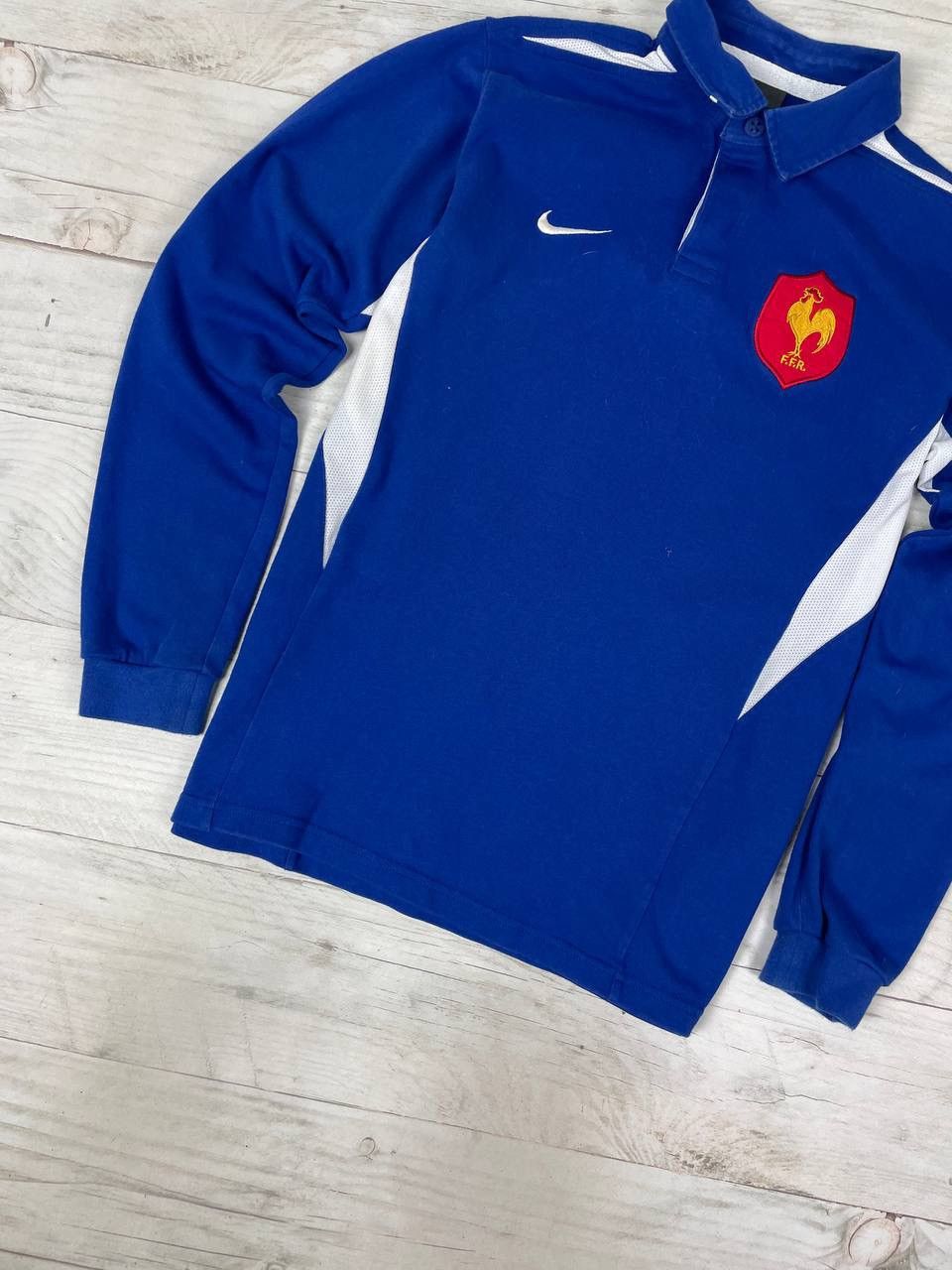 Nike Vintage Nike France 2003 2005 Rugby Jersey Long Sleeve Shirt Size US S / EU 44-46 / 1 - 3 Thumbnail