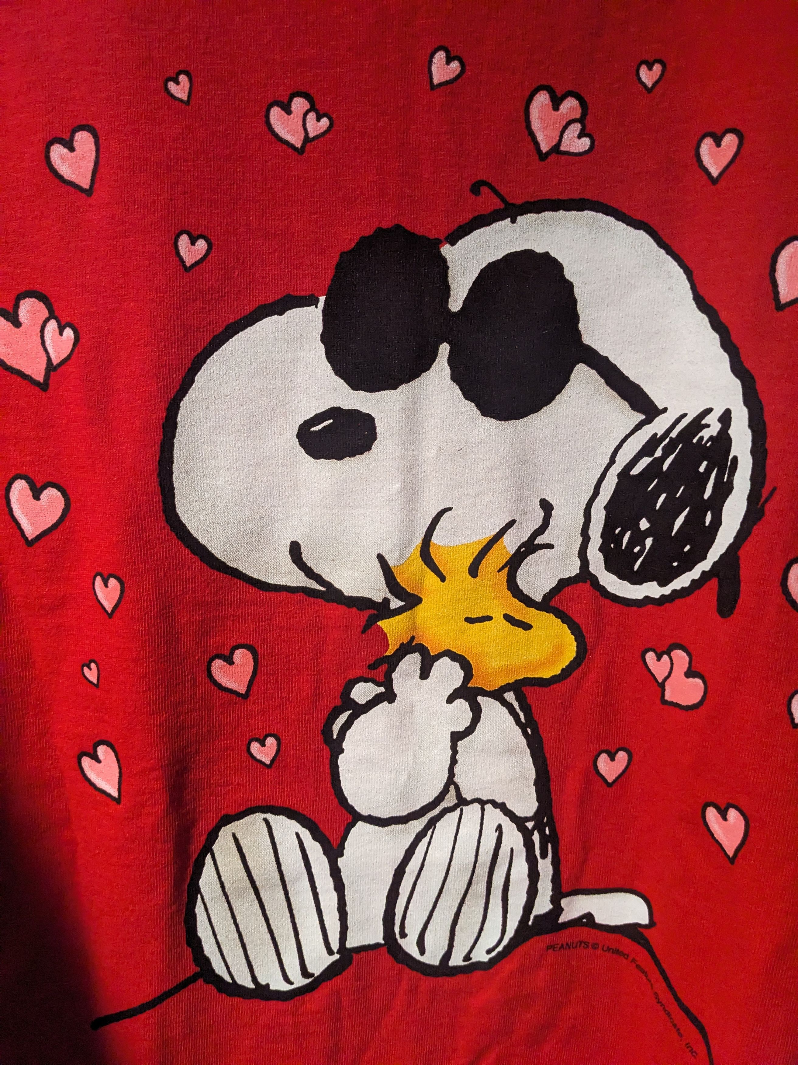 Peanuts × Vintage Vintage Y2K Snoopy Woodstock Love Valentine Large T-Shirt Size US L / EU 52-54 / 3 - 2 Thumbnail